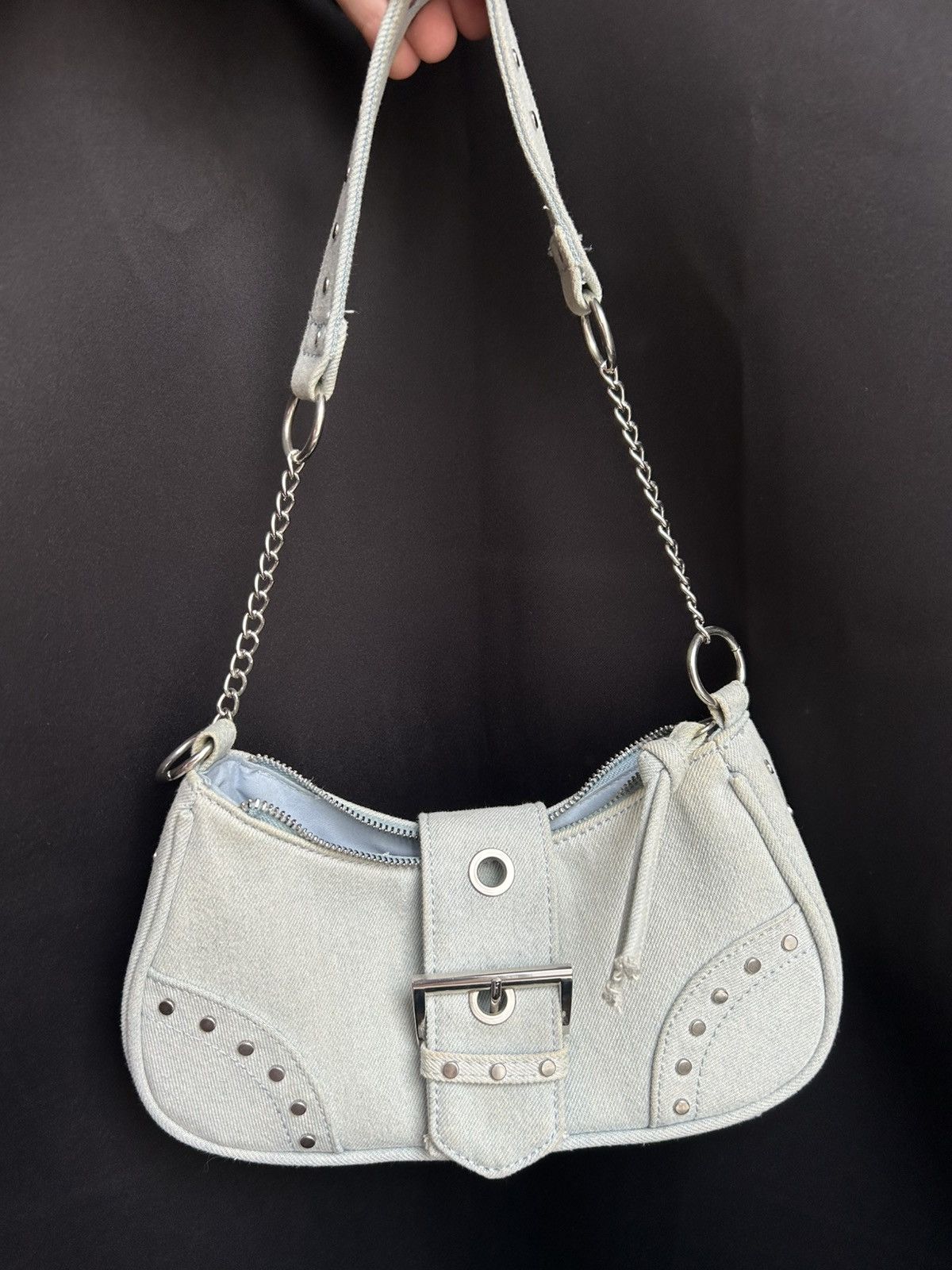 H&M Blue Jeans Shoulder Bag Size ONE SIZE - 1 Thumbnail