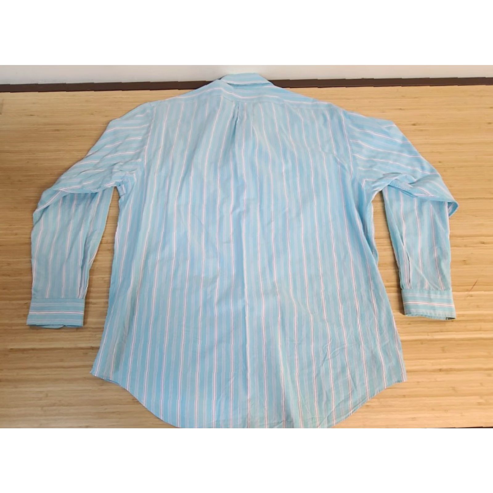 Polo Ralph Lauren Polo Ralph Lauren Shirt Men 16.5 34-35 Blue Pink Classic Fit Dress Stripe Button-Up Long Sleeve Casual Business Size 46R - 5 Thumbnail
