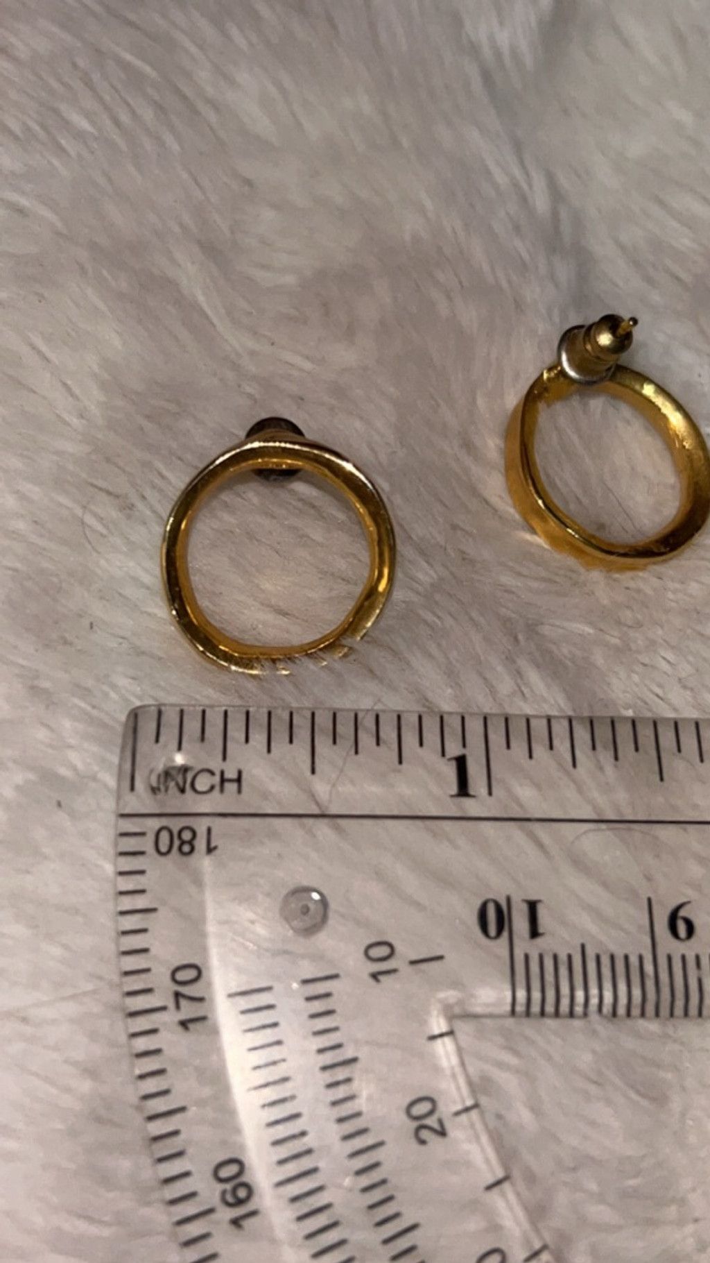 The Unbranded Brand Women's Unbranded Gold Tone Hoop Earrings One Size Size ONE SIZE - 3 Thumbnail