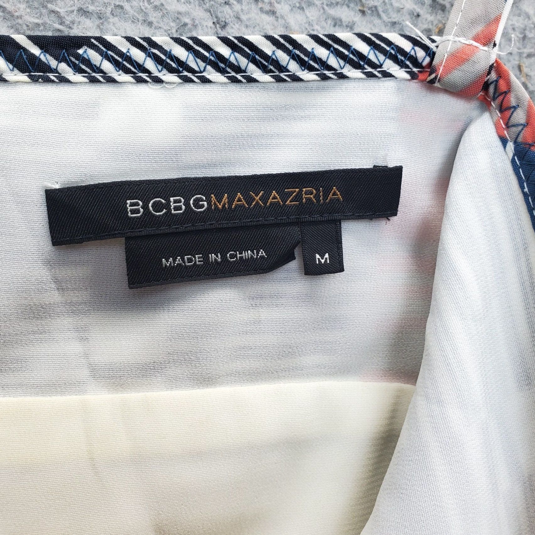 Bcbgmaxazria BCBGMAXAZRIA Tank Top Womens Multicolor Striped Spaghetti Straps Back Zip M Size M / US 6-8 / IT 42-44 - 7 Thumbnail