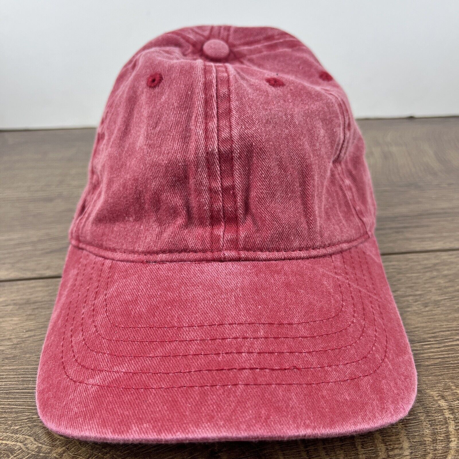 Other Plain Red Hat Baseball Cap Red Hat Adjustable Adult Size Hat Size ONE SIZE - 3 Thumbnail