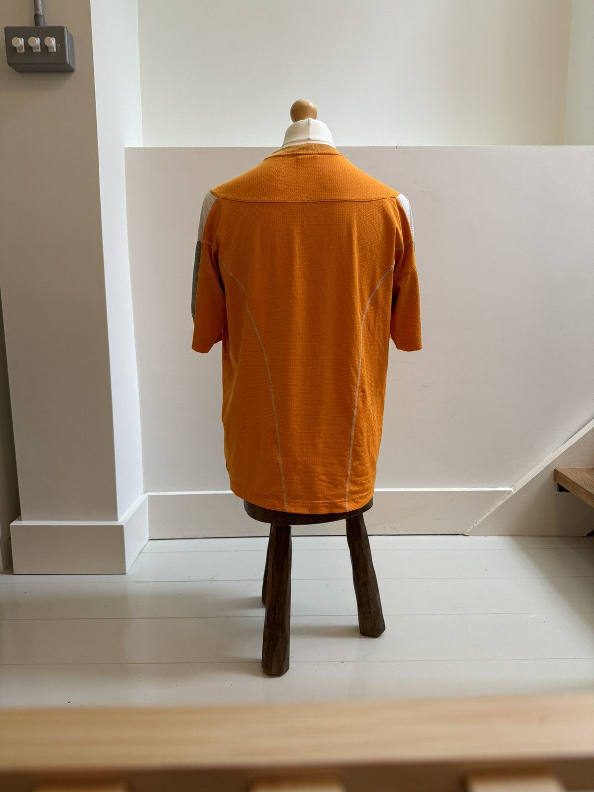 Nike × Vintage Vintage 90s y2k Nike Rare Orange Running Tee Size US M / EU 48-50 / 2 - 5 Thumbnail