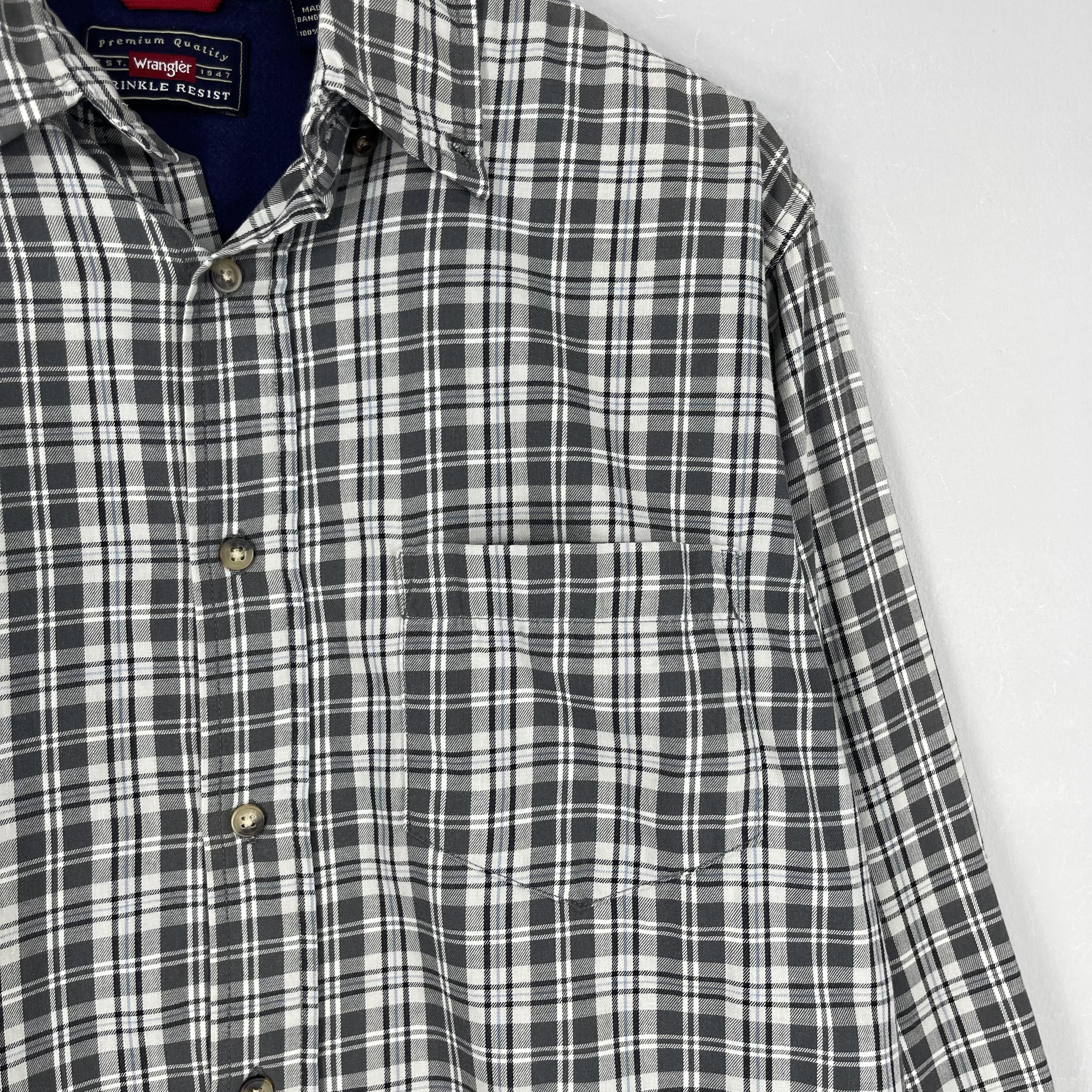 Wrangler Vintage 90's WRANGLER Plaid Checkered Tartan Flannel Shirt Size US S / EU 44-46 / 1 - 3 Thumbnail