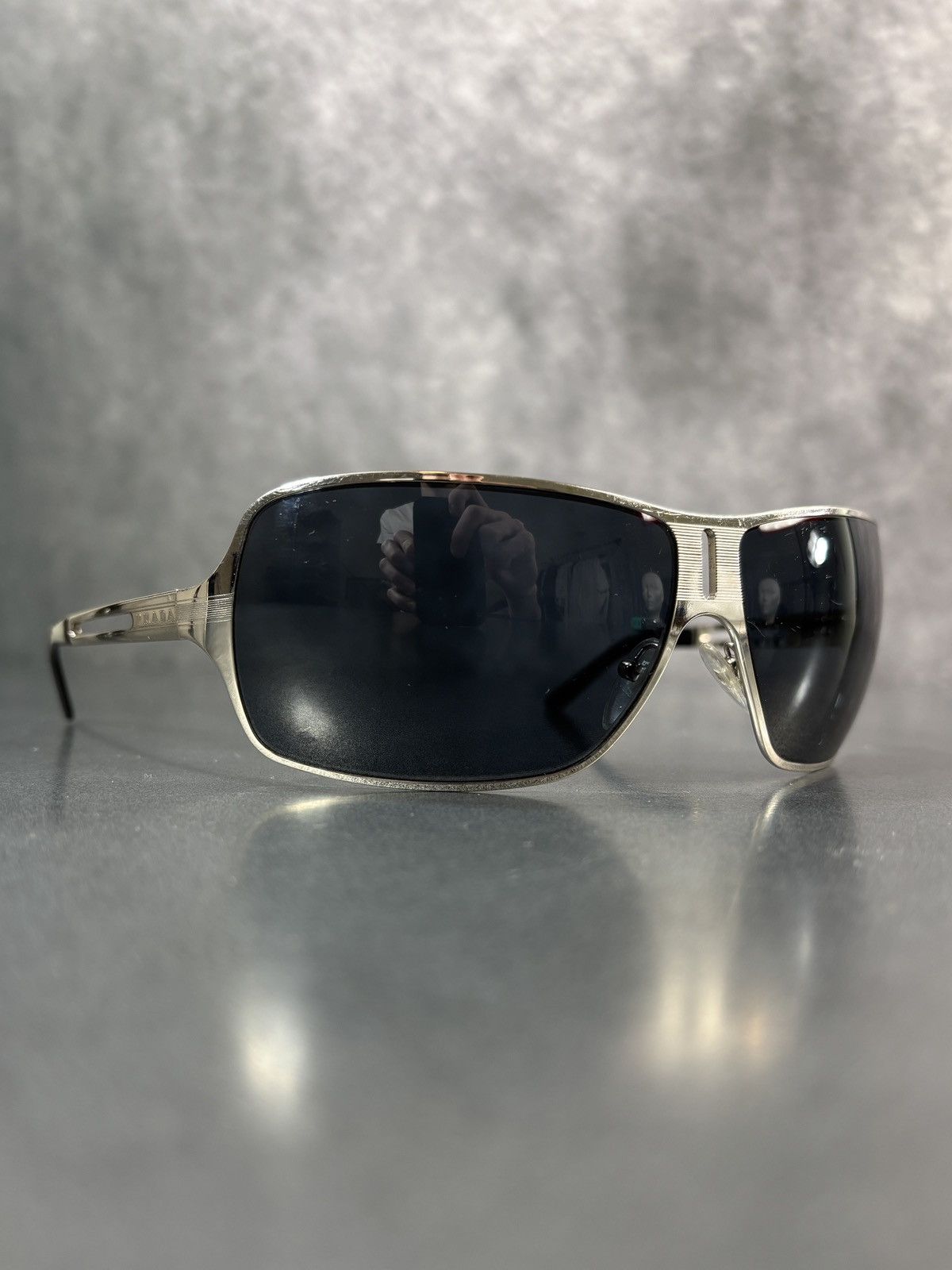 F/W 2006 Prada Sunglasses Vintage SPR 54H Chrome Wrap