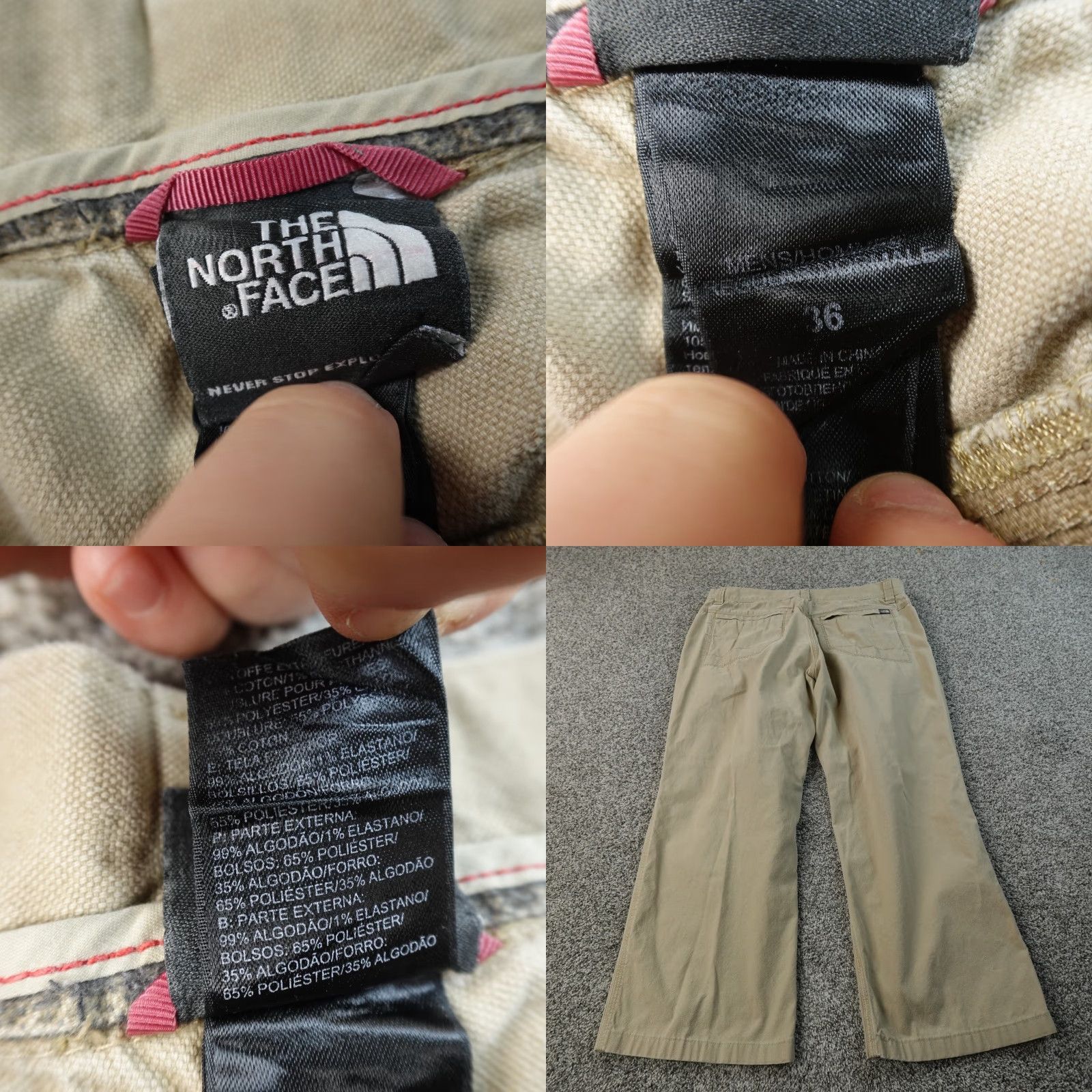 The North Face North Face Pants Mens 36x27 Canvas Khaki 5 Pocket Outdoor Hiking Regular Rise Chino Beige Brown Tan Size US 36 / EU 52 - 8 Thumbnail