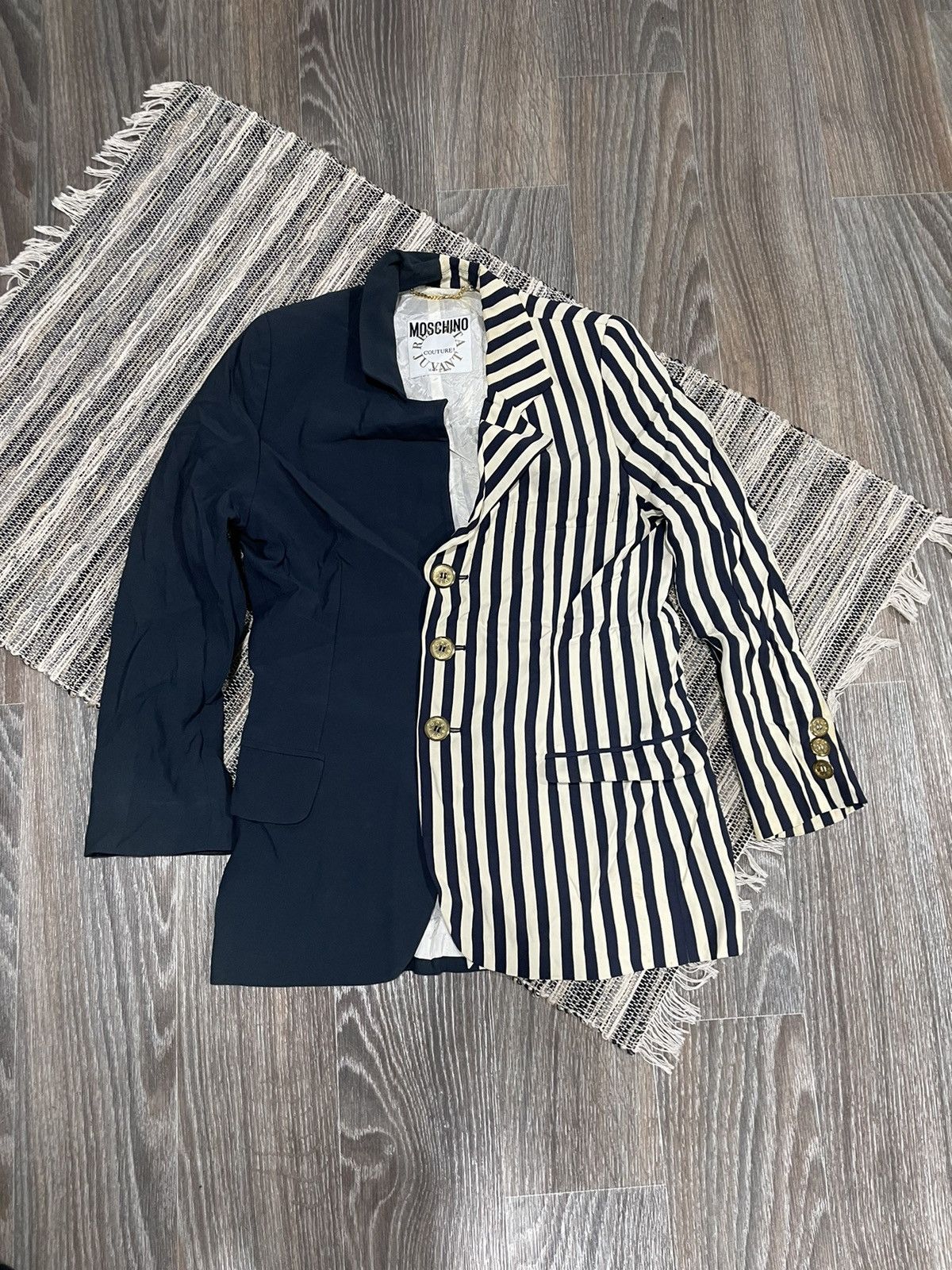 Moschino y2k blazer chrome punk rock emo goth jacket 90s old