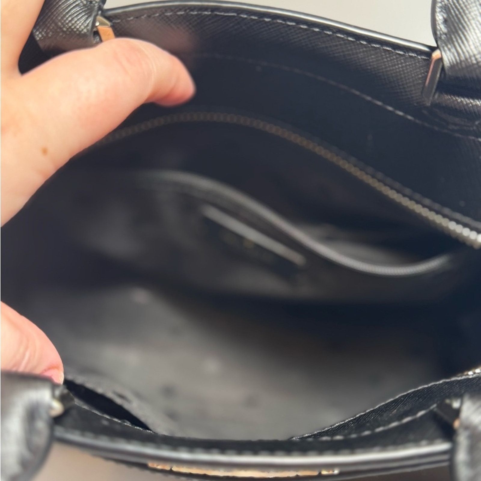 Kate Spade Kate Spade Large Staci Satchel Black Crossgrain Leather Size ONE SIZE - 8 Thumbnail