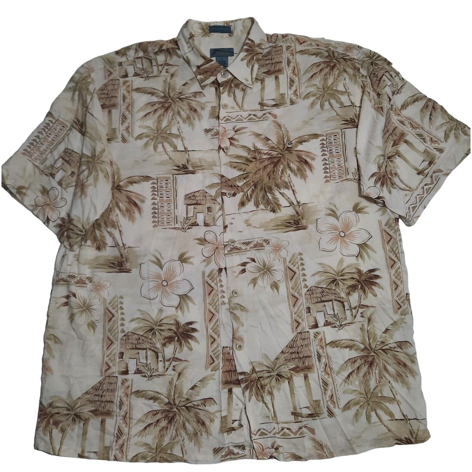 & Other Stories Kaylua Bay Hawaiian Shirt XL Resort Wear Vintage Palm Trees Size US XL / EU 56 / 4 - 1 Thumbnail