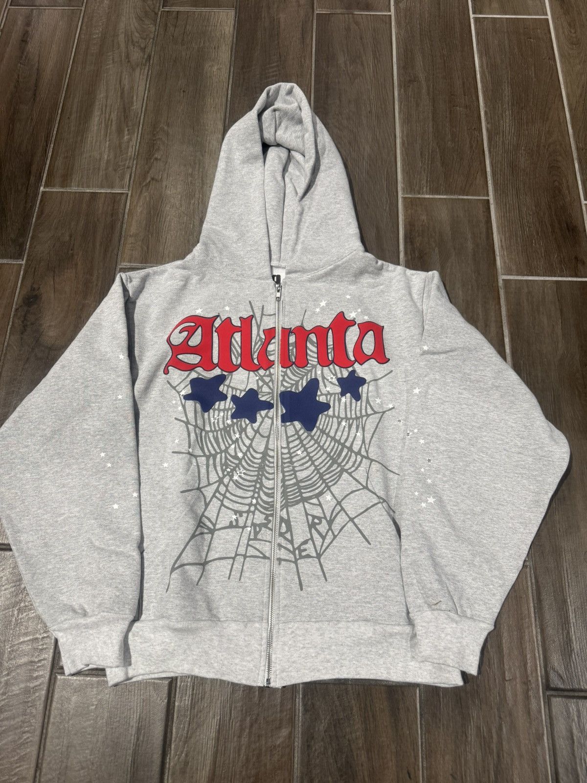 Sp5der SPDER ATLANTA ZIP UP HOODIE GREY Size US L / EU 52-54 / 3 - 1 Thumbnail
