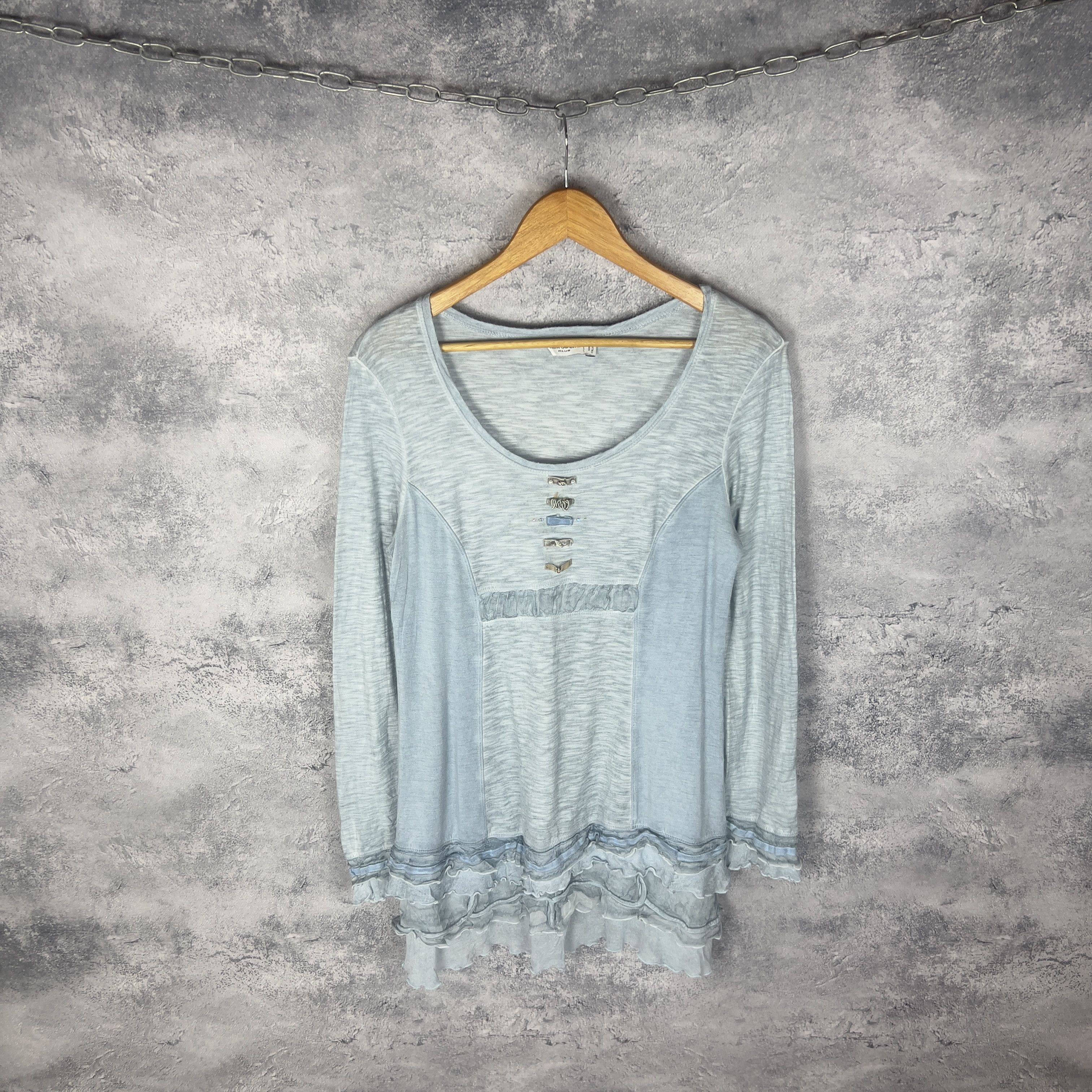 Elisa Cavaletti × Vintage Elisa Cavaletti Luxury Blouse Women's Size S Blue LongSleeve Size S / US 4 / IT 40 - 1 Thumbnail