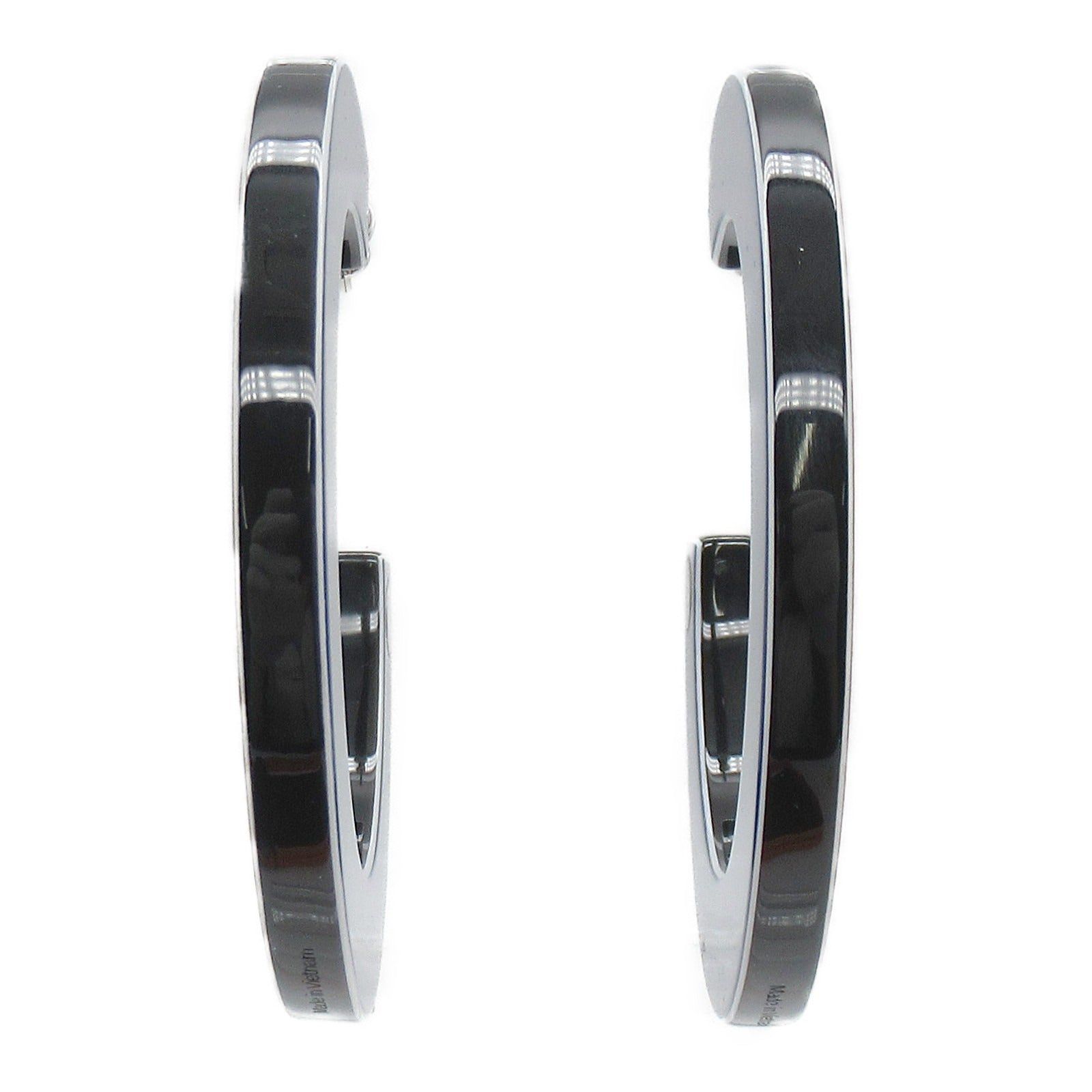 Hermes Hermes Buffalo Horn Hoop Earrings Gp (Gold Plated) Blue Red Size ONE SIZE - 1 Thumbnail