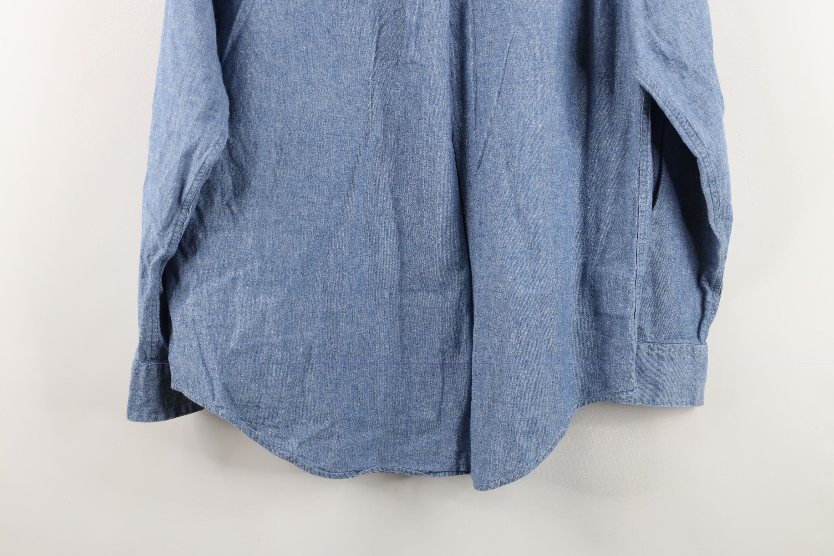 Izod Vtg 80s 90s Izod Crest Chambray Collared Button Down Shirt Size US M / EU 48-50 / 2 - 13 Thumbnail
