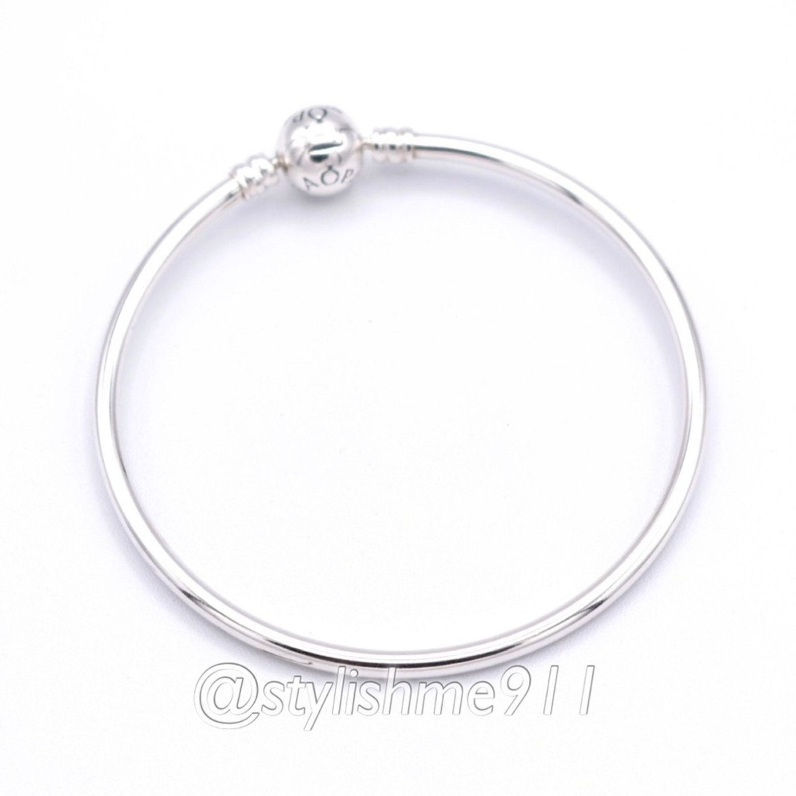 pandora Authentic PANDORA Bangle Bracelet with Pandora Clasp Size ONE SIZE - 3 Thumbnail