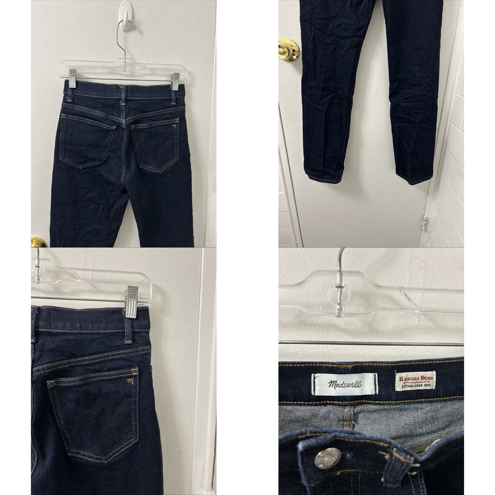 Madewell Madewell Jeans Womens 24 Blue The Longline Straight Selvedge Kaihara Denim Size 42" / US 20 - 8 Thumbnail