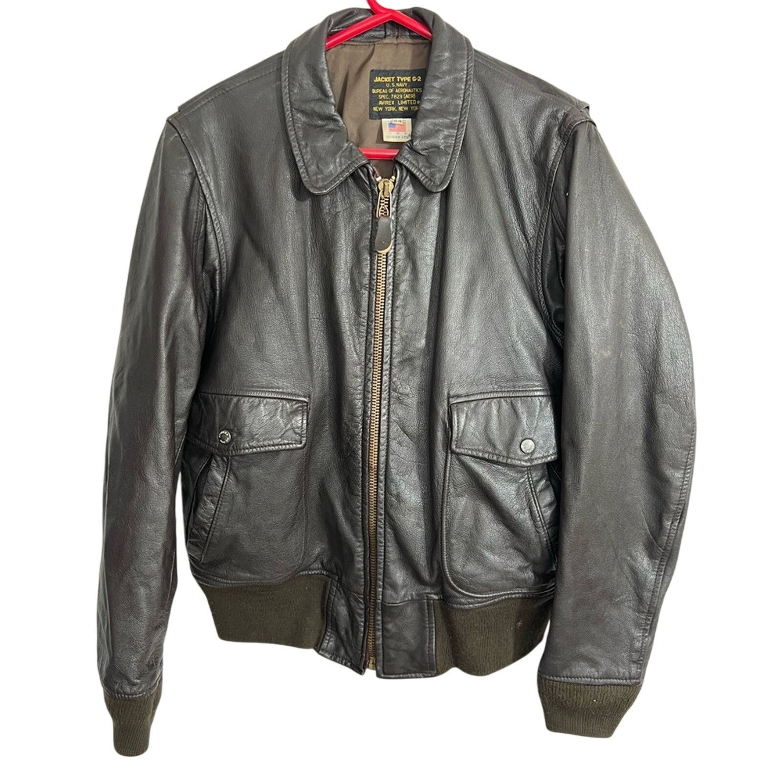 Avirex Avirex G-2 Jacket Mens 44 L Goatskin Leather US Navy Bomber Size US L / EU 52-54 / 3 - 1 Thumbnail