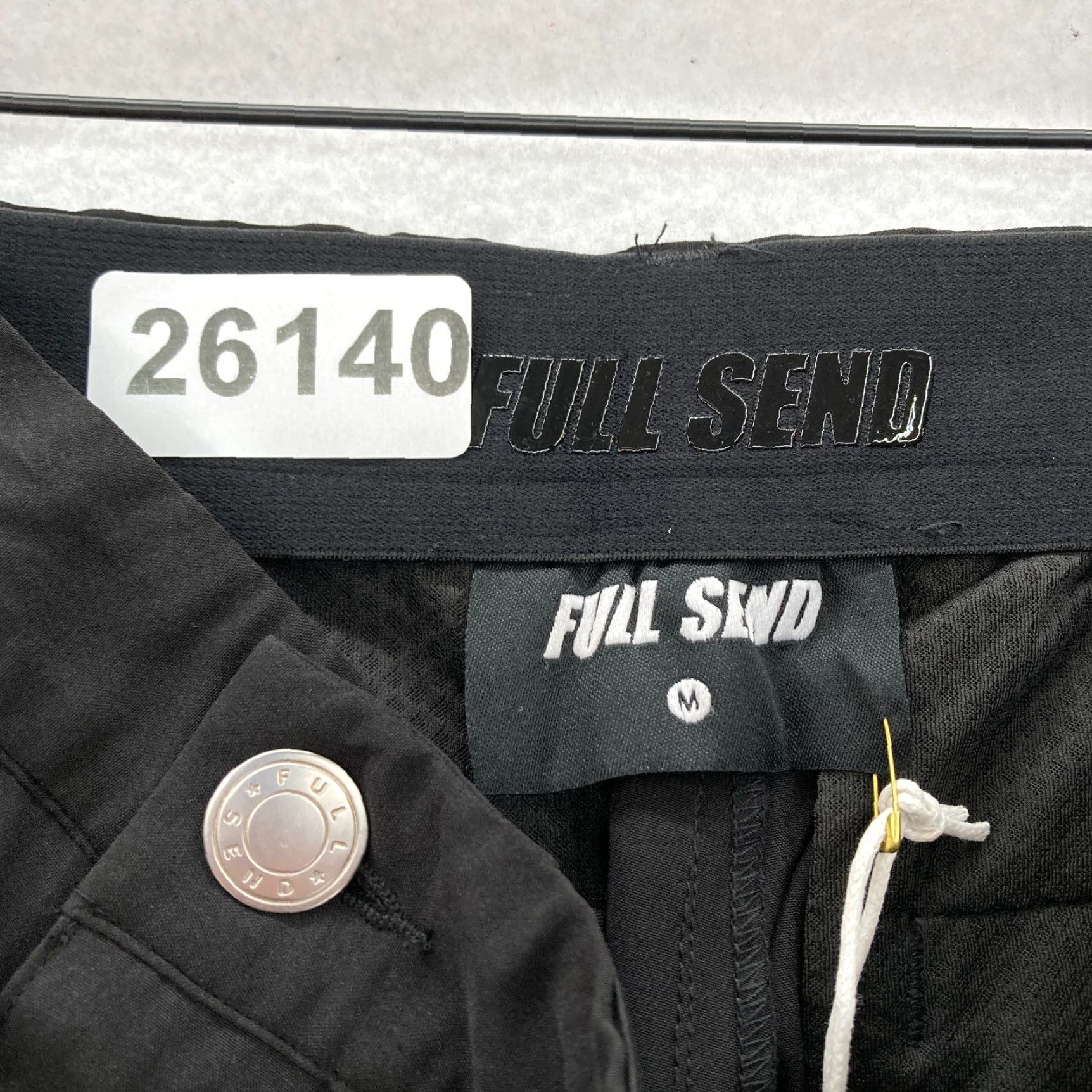 Vintage Full Send Golf Pant Mens Medium Black Performance Stretch Waist Nelk NWT Pants Size US 31 - 4 Thumbnail