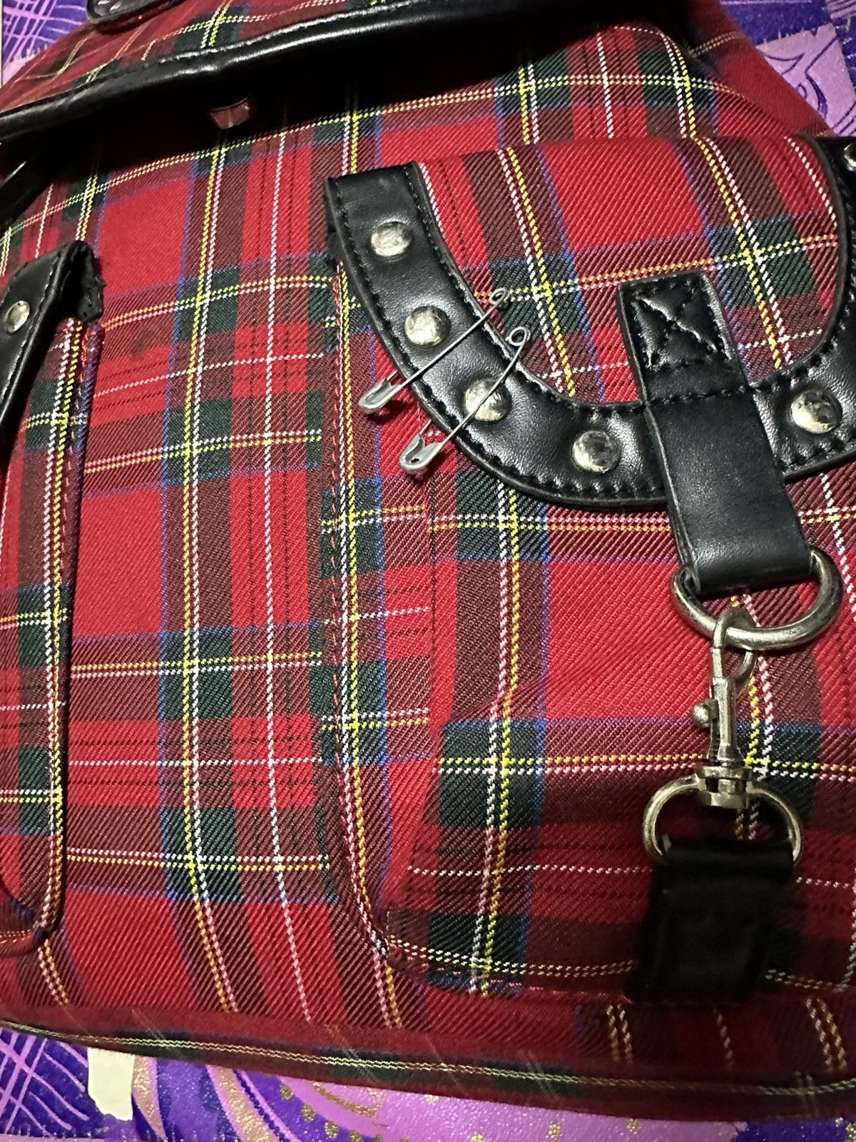 Punk and Yo Banned yami tartan bagpack Size ONE SIZE - 3 Thumbnail