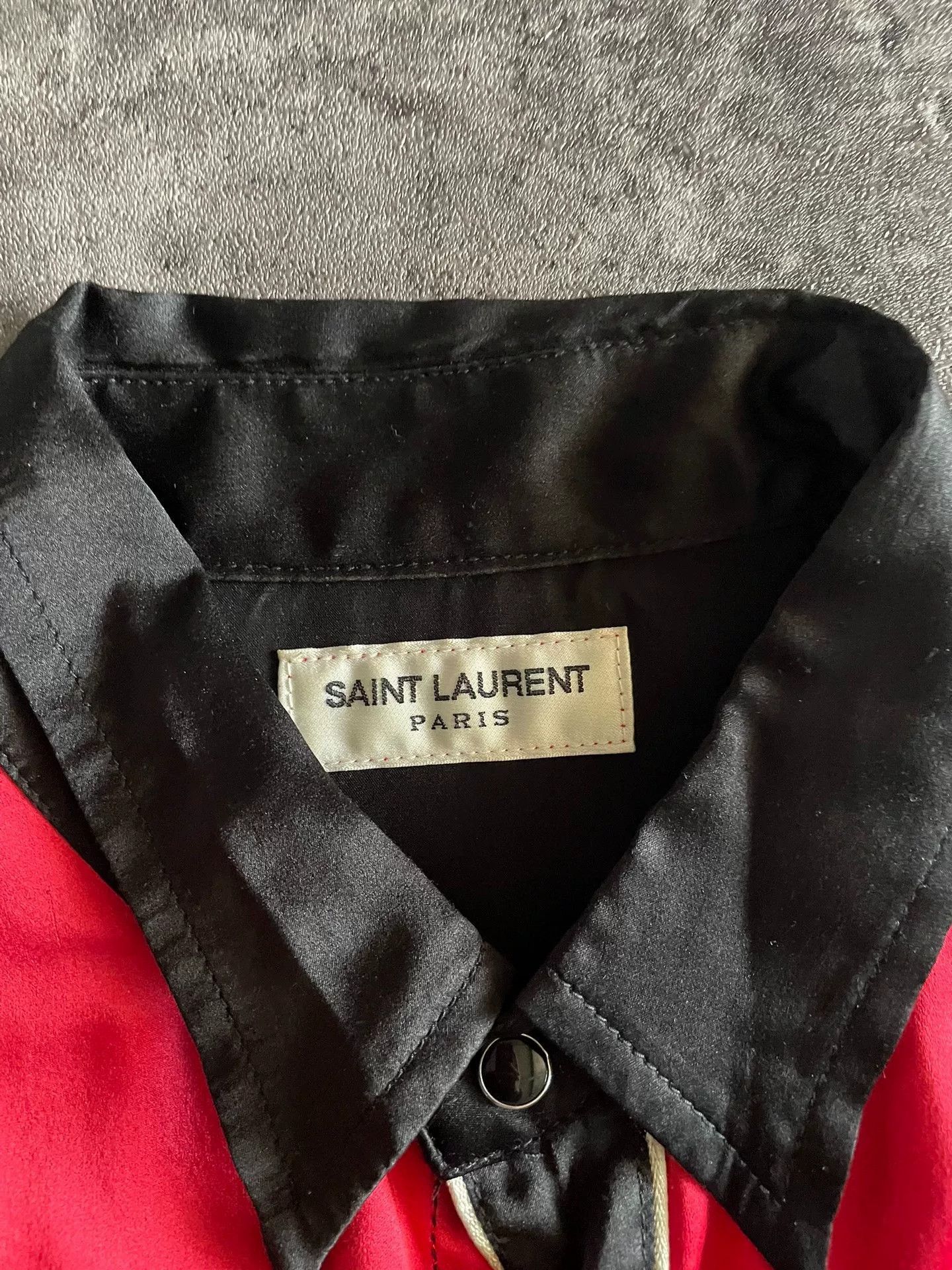 Saint Laurent Paris black and red silk shirt by Saint Laurent. Size US M / EU 48-50 / 2 - 5 Thumbnail