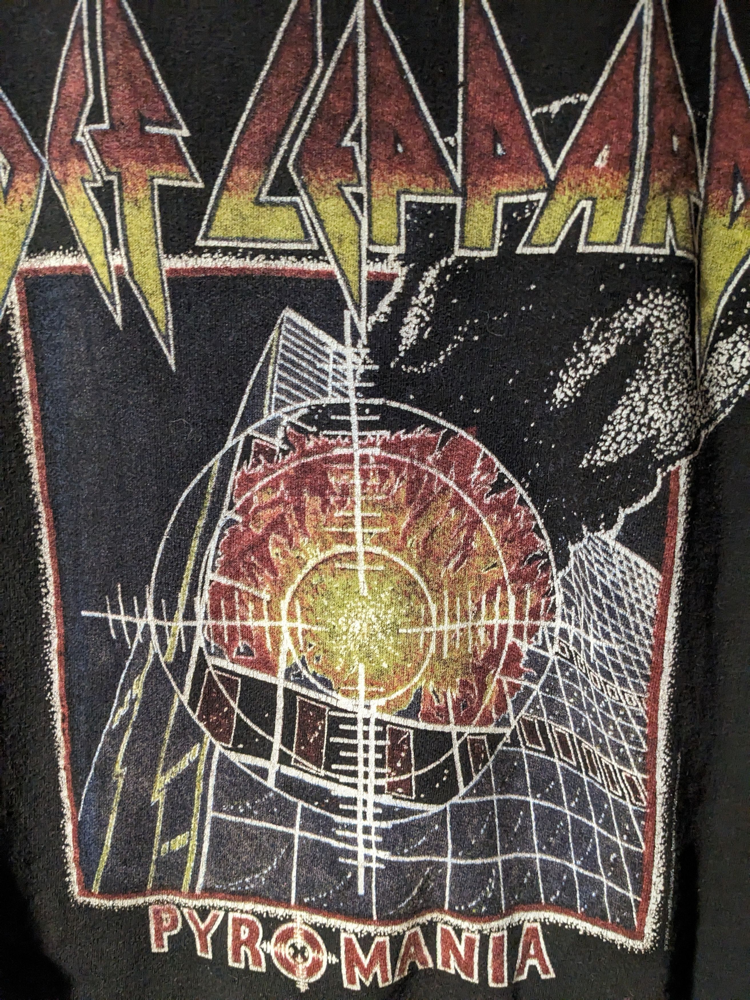 Band Tees × Def Leppard Def Leppard Band Music Pyromania Black Large Sweatshirt Size US L / EU 52-54 / 3 - 2 Thumbnail