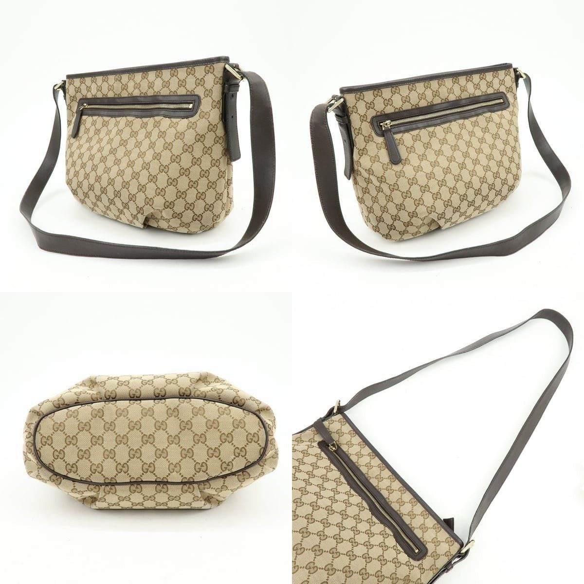 Gucci Gucci GG Canvas Shoulder Bag Beige Size ONE SIZE - 3 Thumbnail