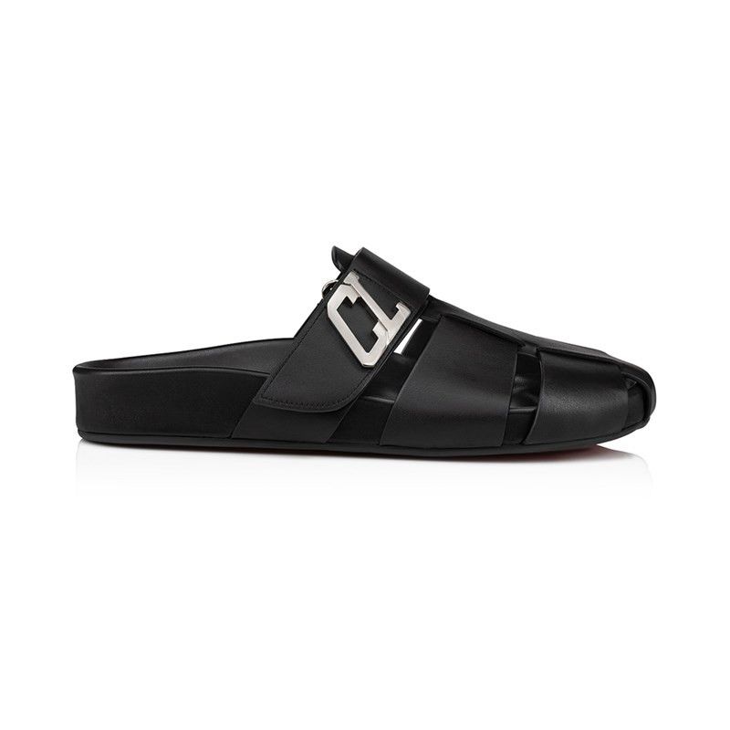Christian Louboutin o1s1wg110924 Flat Sandals in Black Size US 10 / EU 43 - 1 Thumbnail