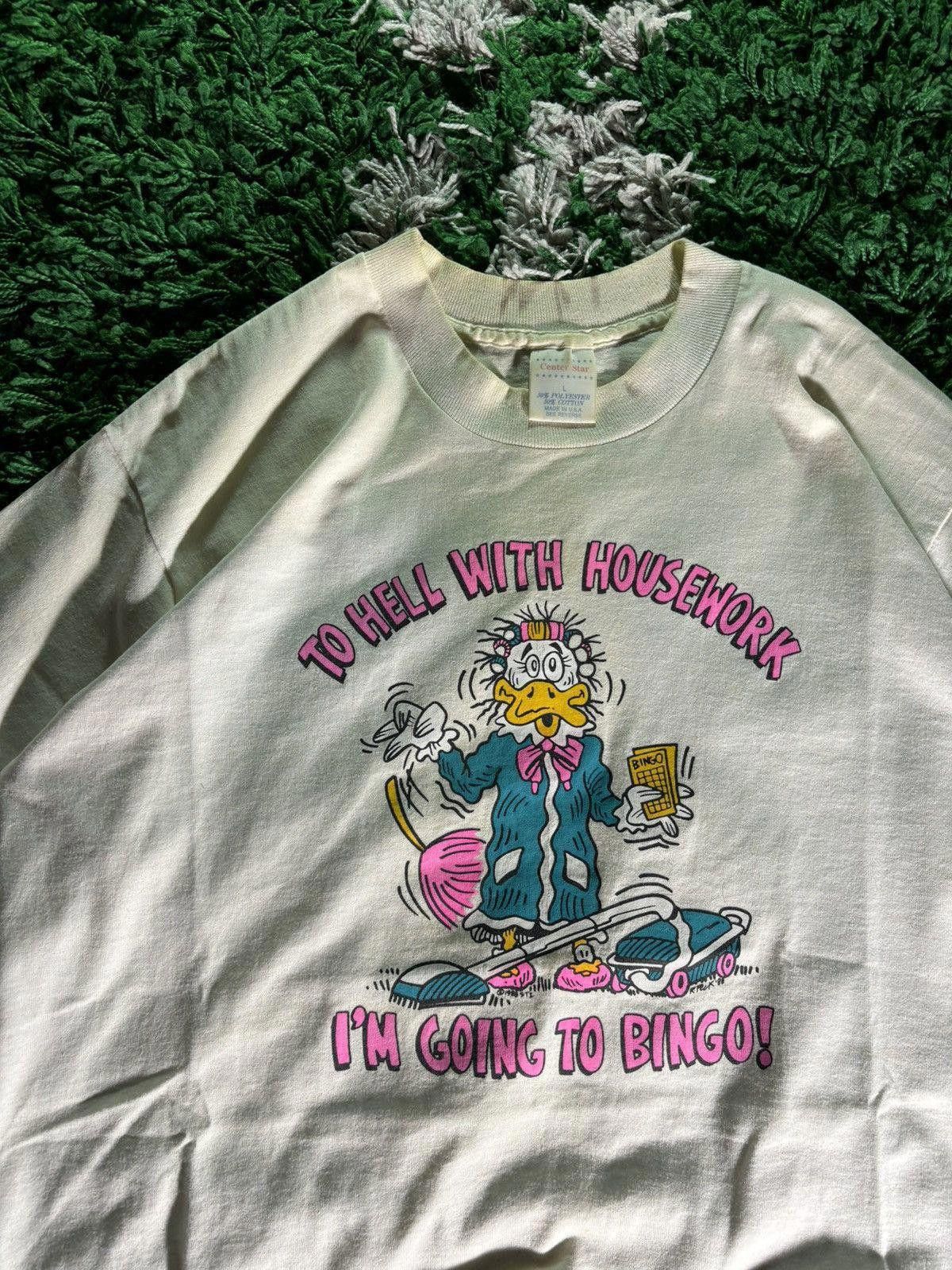 Vintage Vintage 1988 Comedy Bingo Tee Size US L / EU 52-54 / 3 - 3 Thumbnail