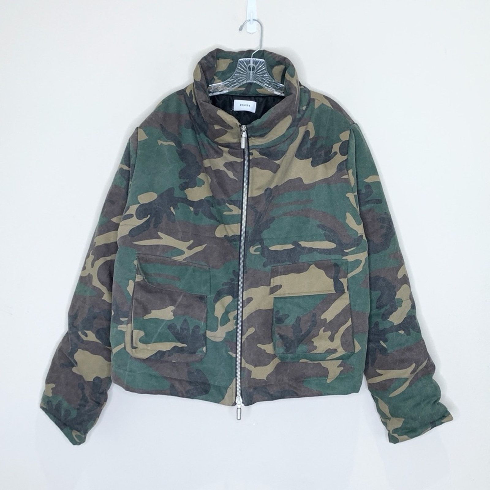 Rhude Rhude Camo Puffer Jacket (Sz L) Triangle Star Logo Graphic Size US L / EU 52-54 / 3 - 4 Thumbnail