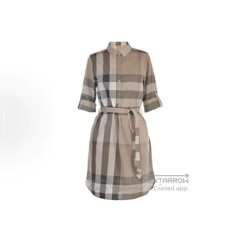 Burberry Burberry Khaki Long Sleeve Dress for Women. Size XS / US 0-2 / IT 36-38 - 1 Thumbnail