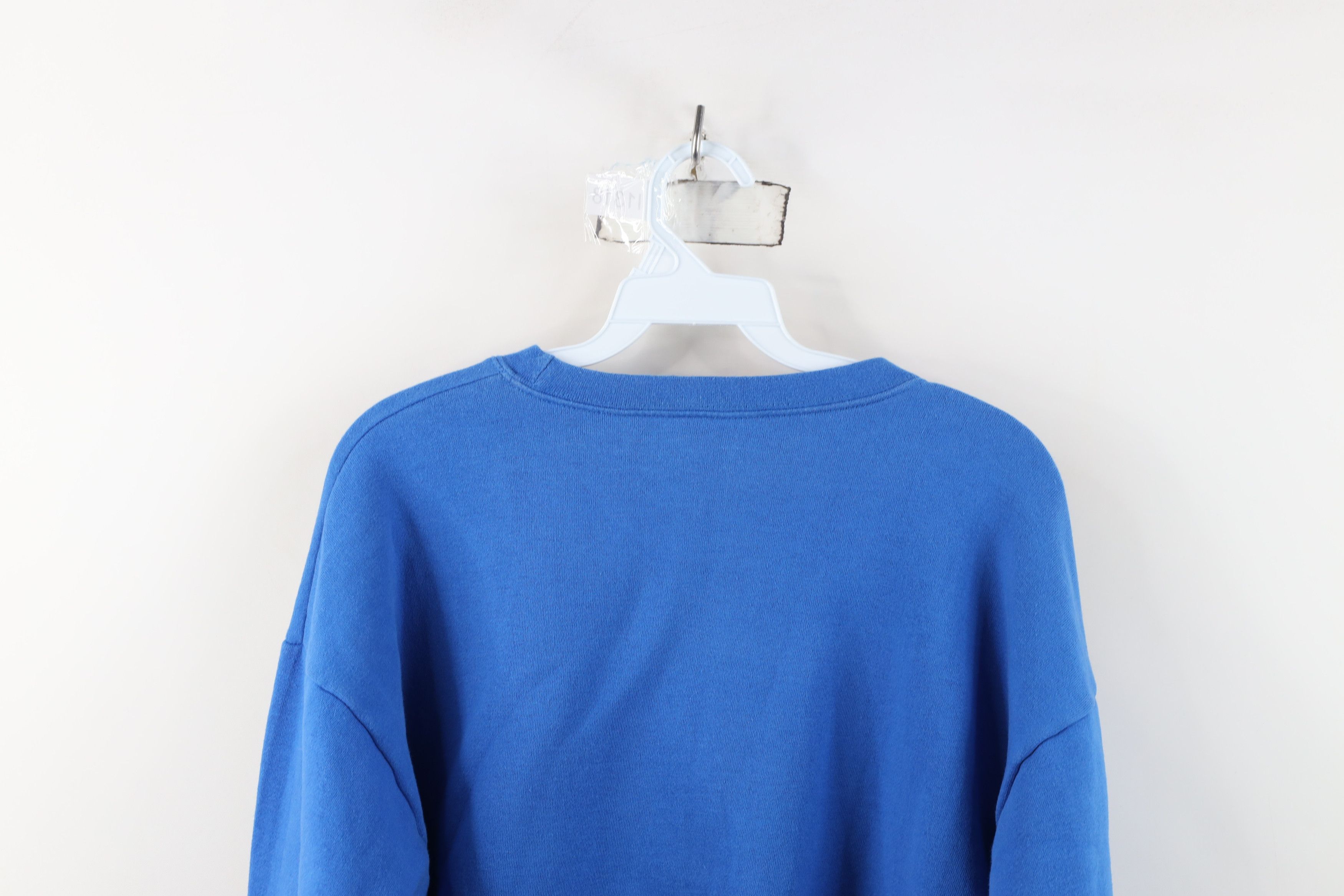 Vintage Vintage 90s Streetwear Fit Crewneck Sweatshirt Royal Blue Size L / US 10 / IT 46 - 11 Thumbnail