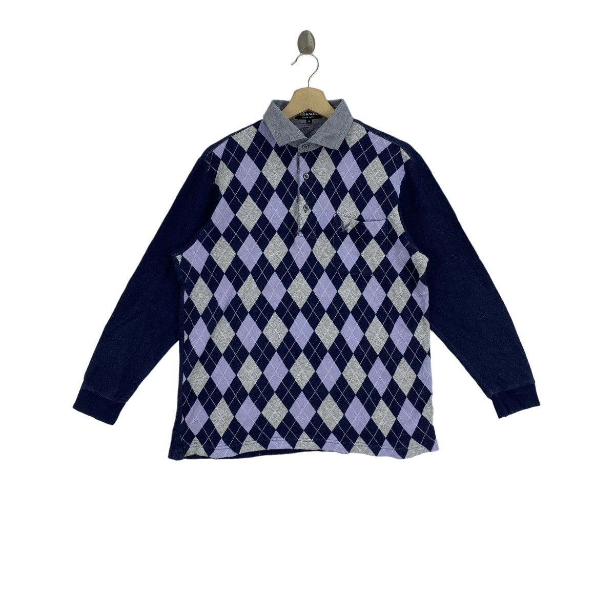 LYLE & SCOTT Black Label Diamond Overprint Pockets Collar