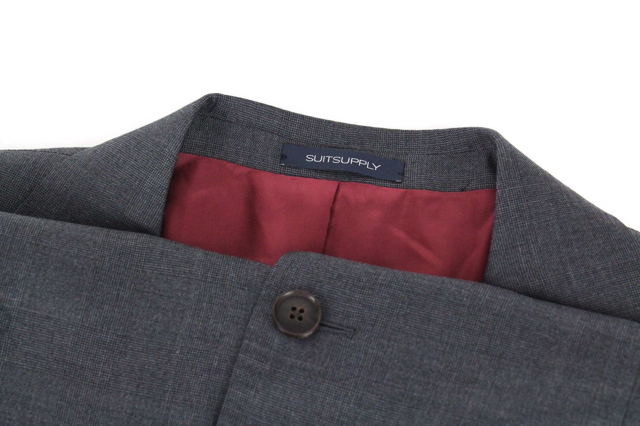 Suitsupply LA SPALLA UK44L Lined Wool Grey Suit 73583 Size 44L - 8 Thumbnail