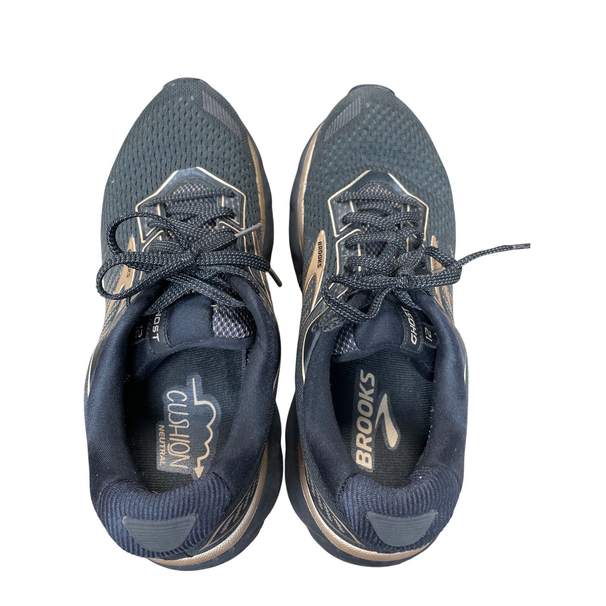 Brooks Brooks Ghost 12 Womens Black Gold Running Shoes Sneakers Siz Size US 8.5 / IT 38.5 - 13 Thumbnail