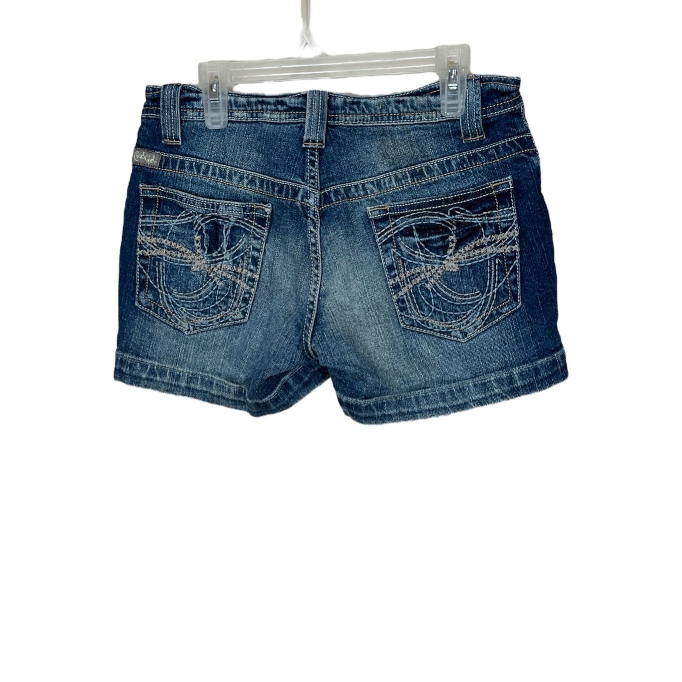 Other Cruel Girl Y2K Leslie Low Rise Denim Shorts Size 1 Size 29" - 5 Thumbnail