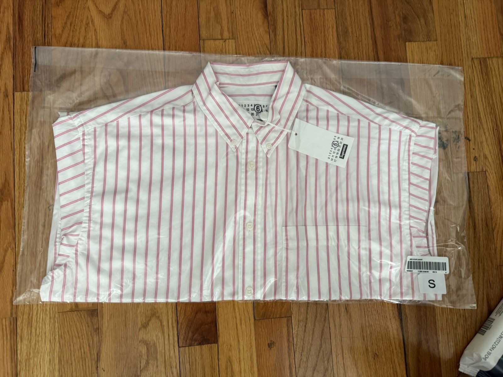 Maison Margiela × Supreme Supreme MM6 Maison Margiela Stripe Shirt pink size small Size US S / EU 44-46 / 1 - 1 Thumbnail