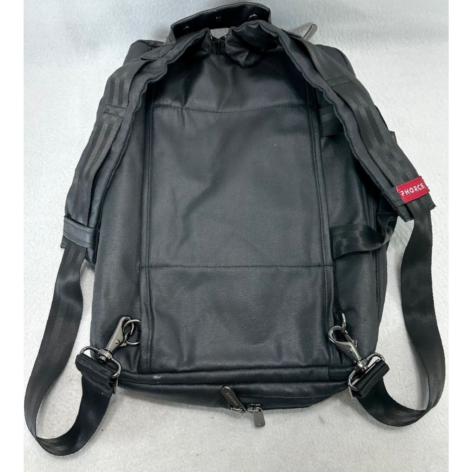Vintage PHORCE Waterproof Backpack Bag Black Expandable Carry On RARE Unisex Adults Size ONE SIZE - 2 Thumbnail