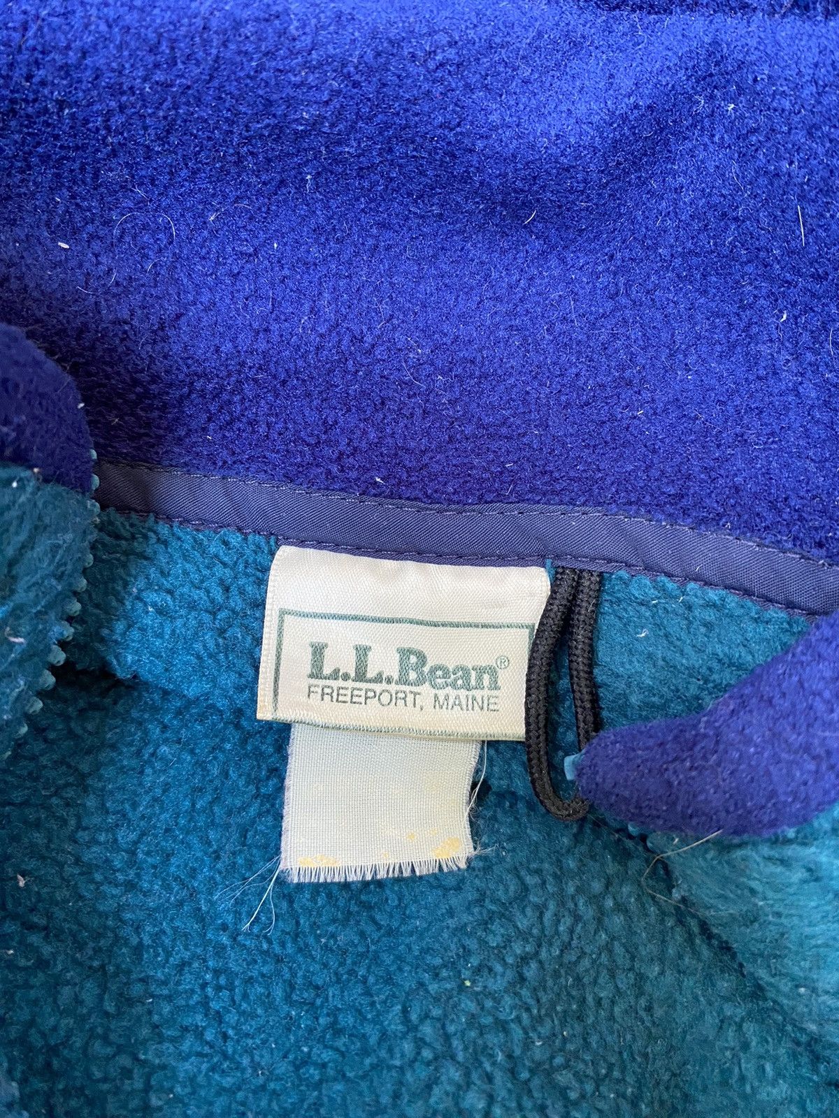 LL Bean fleece sherpa ocean blue jacket