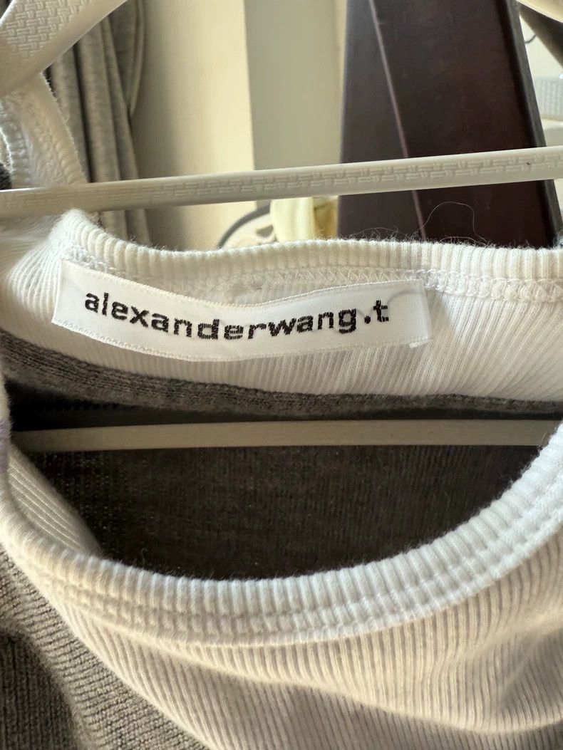 Alexander Wang Alexander Wang Gray V-neck Sweater- Size S / US 4 / IT 40 - 2 Thumbnail