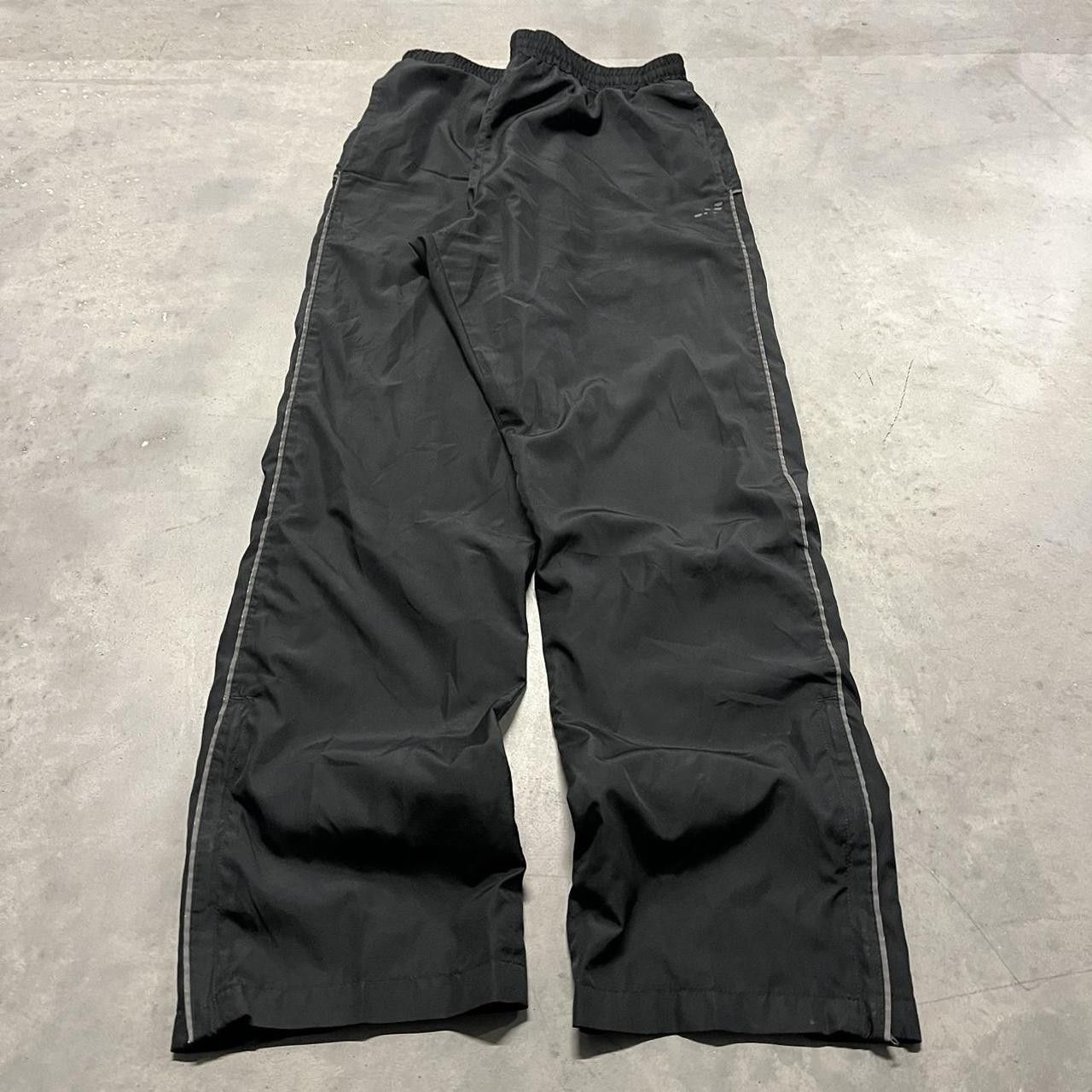 Japanese Brand × Vintage Vintage Y2K/2000s Black Striped Drill Essential Track Pants! Size US 32 / EU 48 - 3 Thumbnail