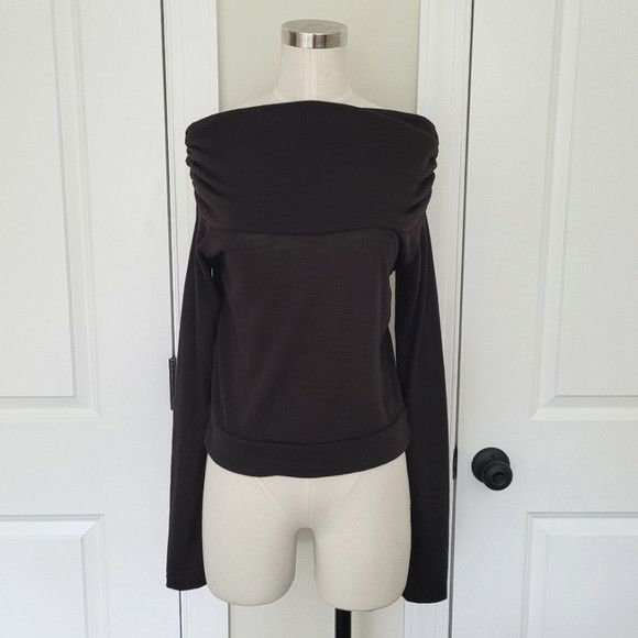 Other Inappropriate Fashion Chocolate Cropped Top Fall Spring Size S / US 4 / IT 40 - 2 Thumbnail