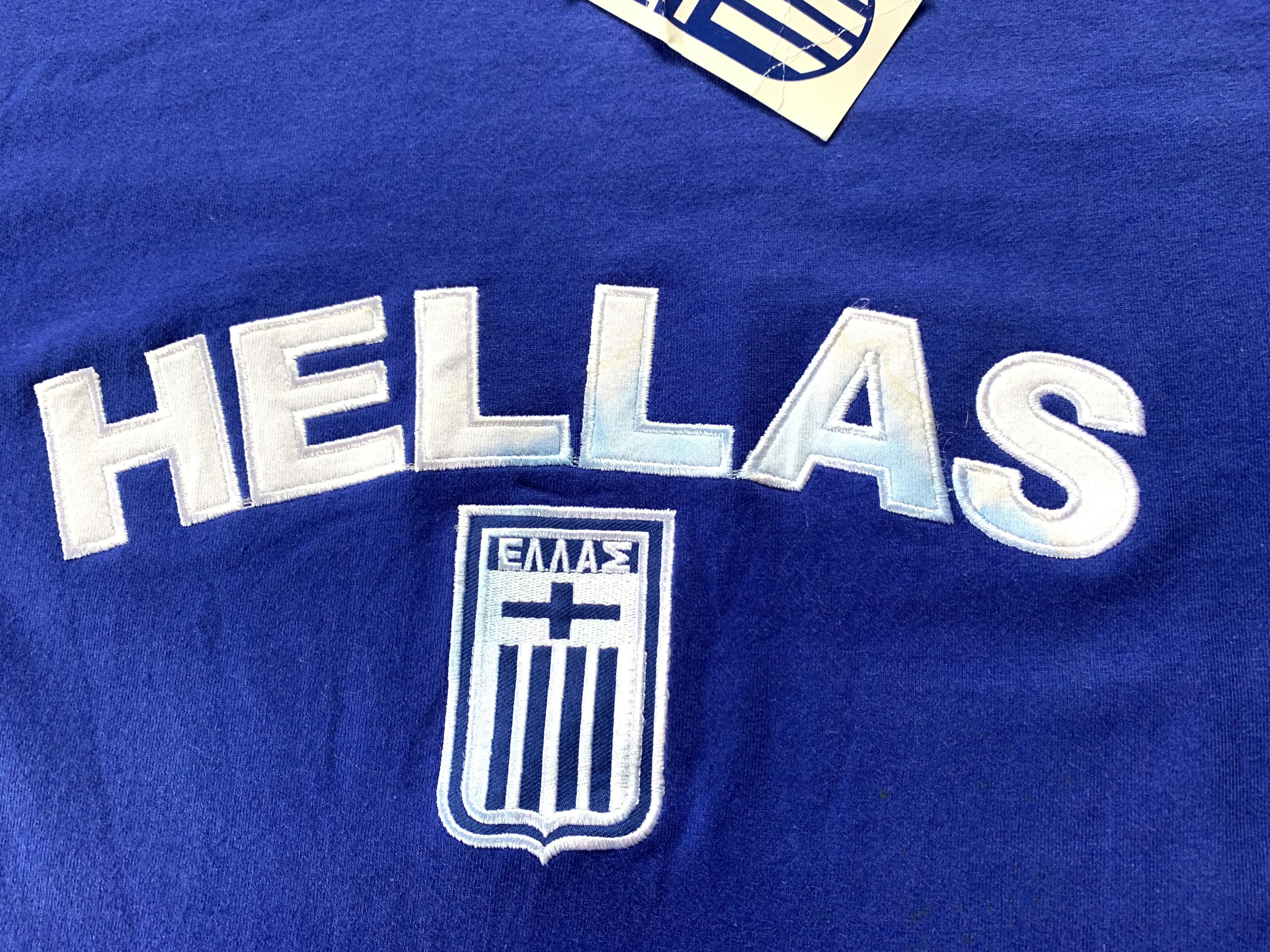 Vintage Rare Hellas Greece Spellout Cotton T Shirt Size US L / EU 52-54 / 3 - 5 Thumbnail