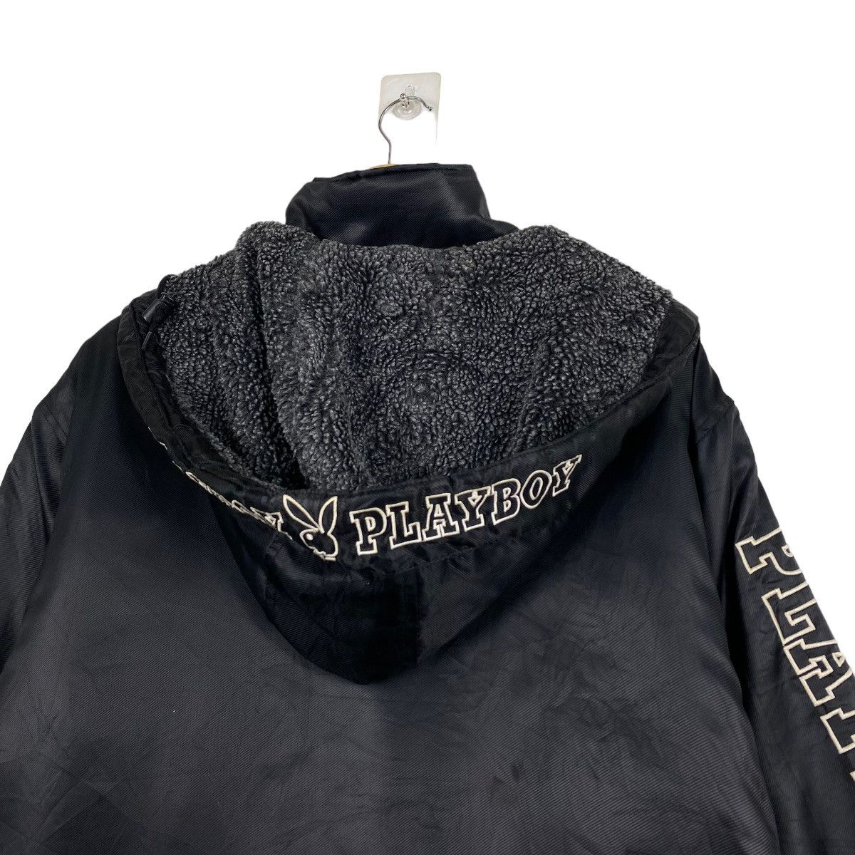 Japanese Brand × Playboy Playboy Long Coach Jacket Hoodies Size XL Size US XL / EU 56 / 4 - 13 Thumbnail