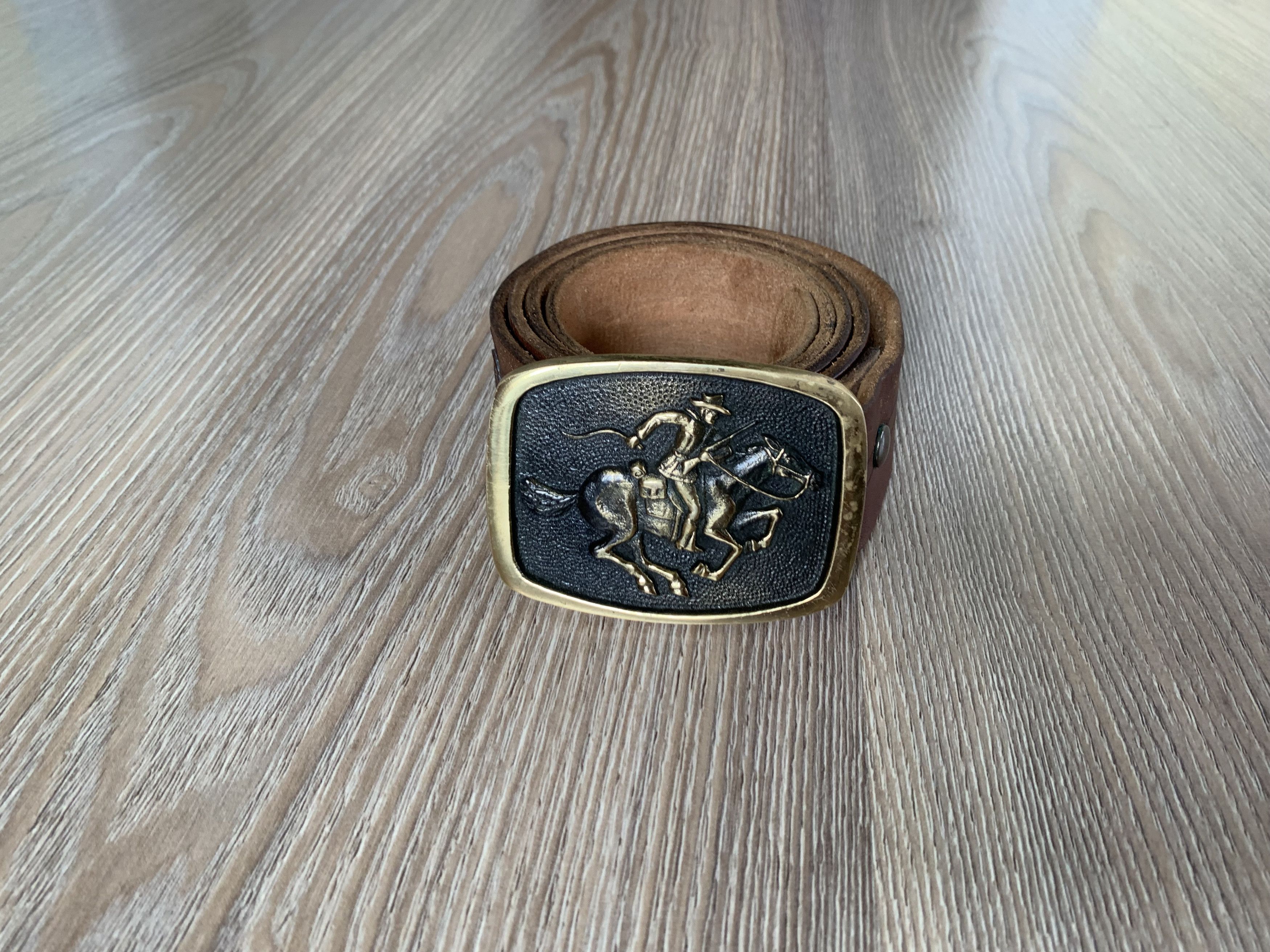 Vintage BTS Retro Embossed Western Cowboy Leather Belt Size ONE SIZE - 1 Thumbnail