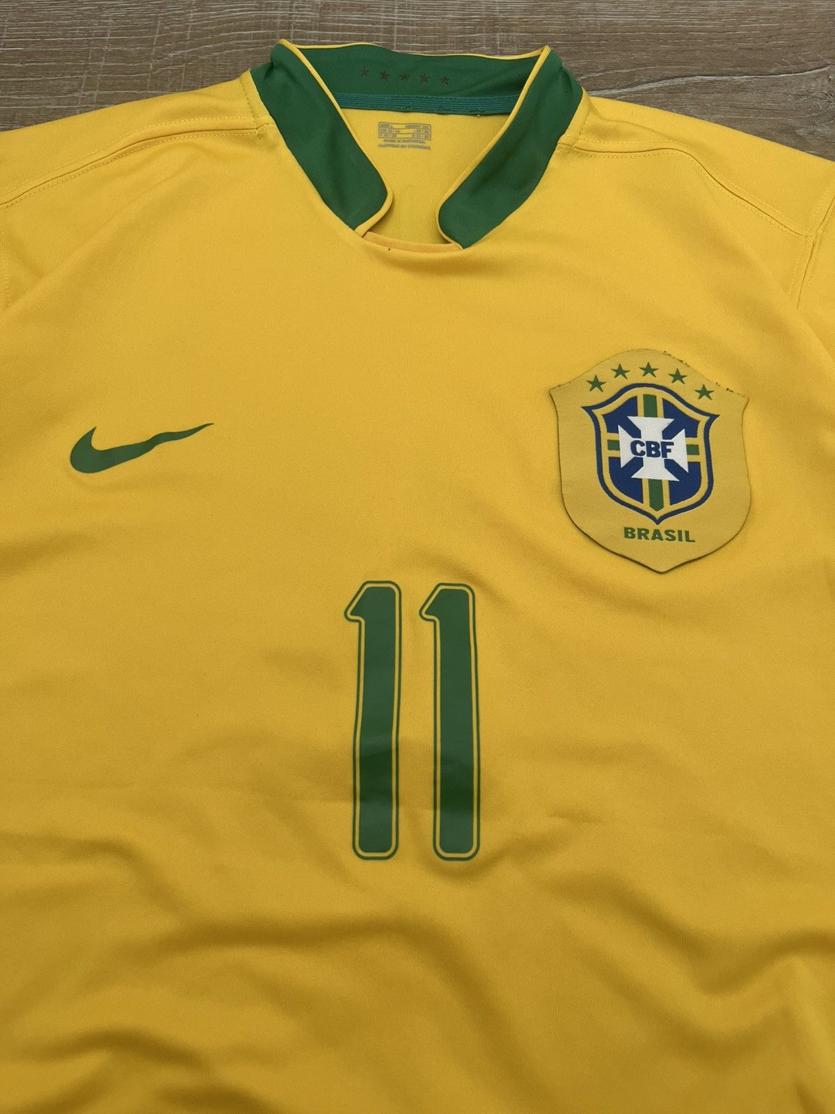 Nike RARE NIKE BRAZIL ROBINHO #11 HYPE BLOCKCORE STYLE JERSEY Size US L / EU 52-54 / 3 - 2 Thumbnail