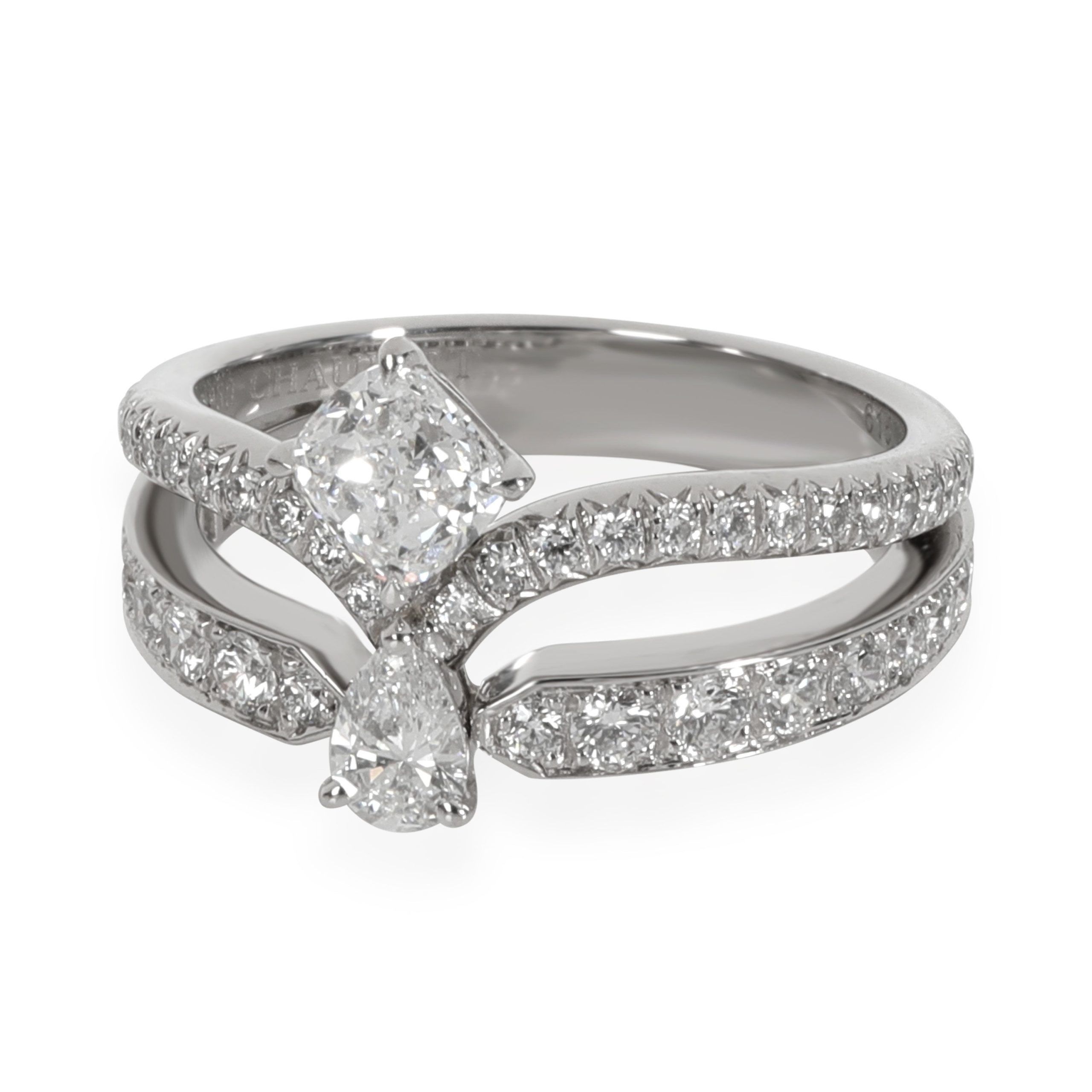 Chaumet Josephine Eclat Floral Diamond Ring in Platinum D VVS2 1.40 CTW
