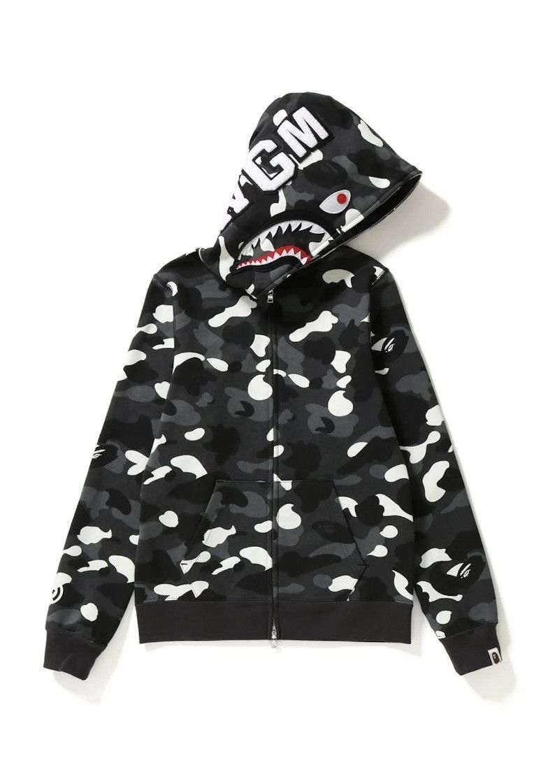 Bape Bape x Black Eye Patch Color Camo Shark Full Zip Hoodie
