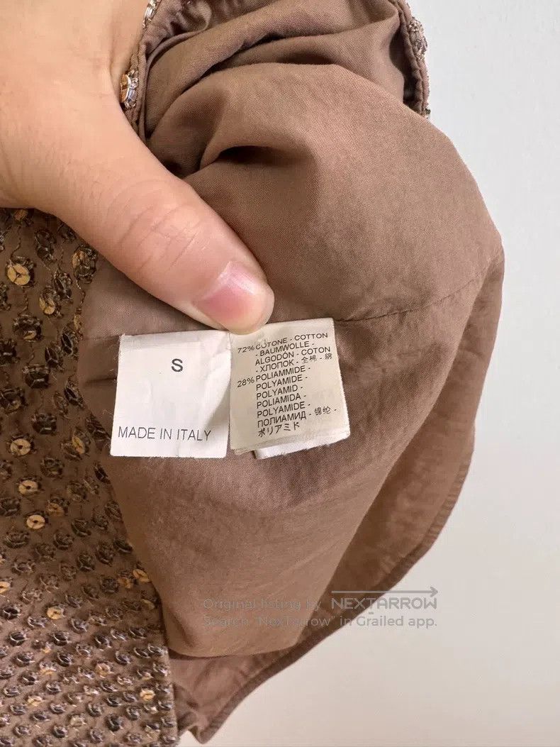 Brunello Cucinelli Brunello Cucinelli Brown Sequined Sleeveless Top Size S / US 4 / IT 40 - 7 Thumbnail