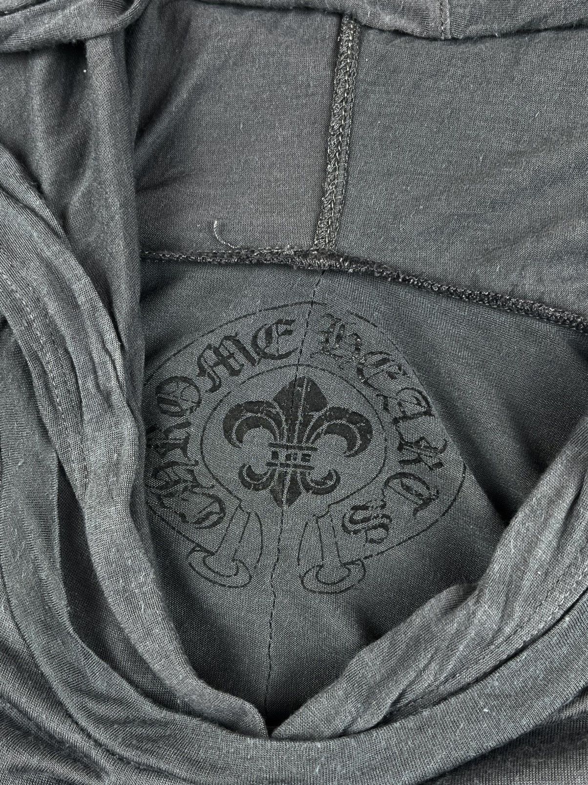 Chrome Hearts Chrome Hearts Silver Leather Patch Plus Thin Silk Hoodie Size XS / US 0-2 / IT 36-38 - 4 Thumbnail