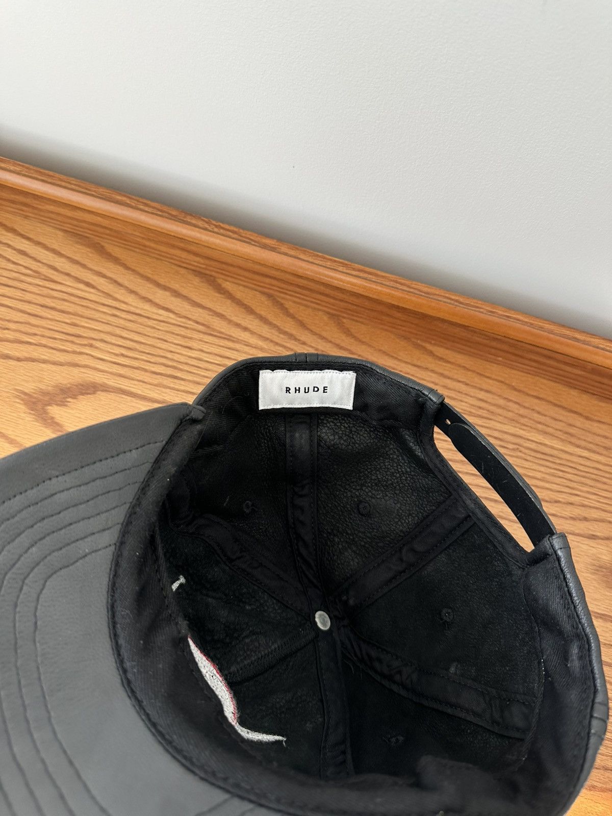 Rhude Rhude Leather Racing Hat Size ONE SIZE - 2 Thumbnail