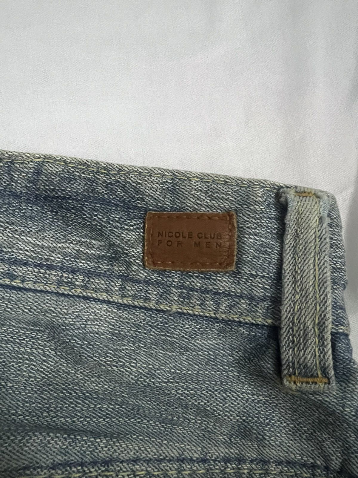 Japanese Brand FLARED🔥THRASHED FADED CARGO DENIM PANT Size US 30 / EU 46 - 8 Thumbnail