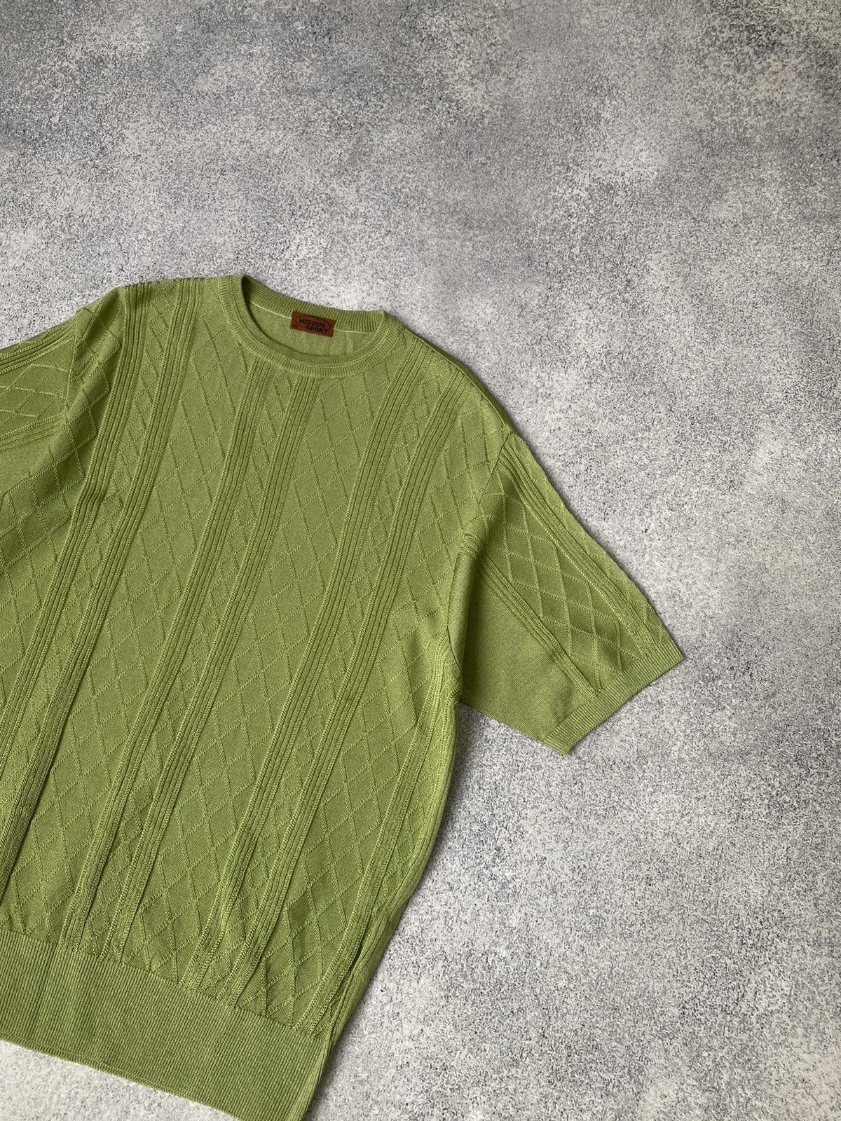 Missoni × Vintage Vintage Missoni Luxury Green Polo T-Shirt Size US M / EU 48-50 / 2 - 6 Thumbnail